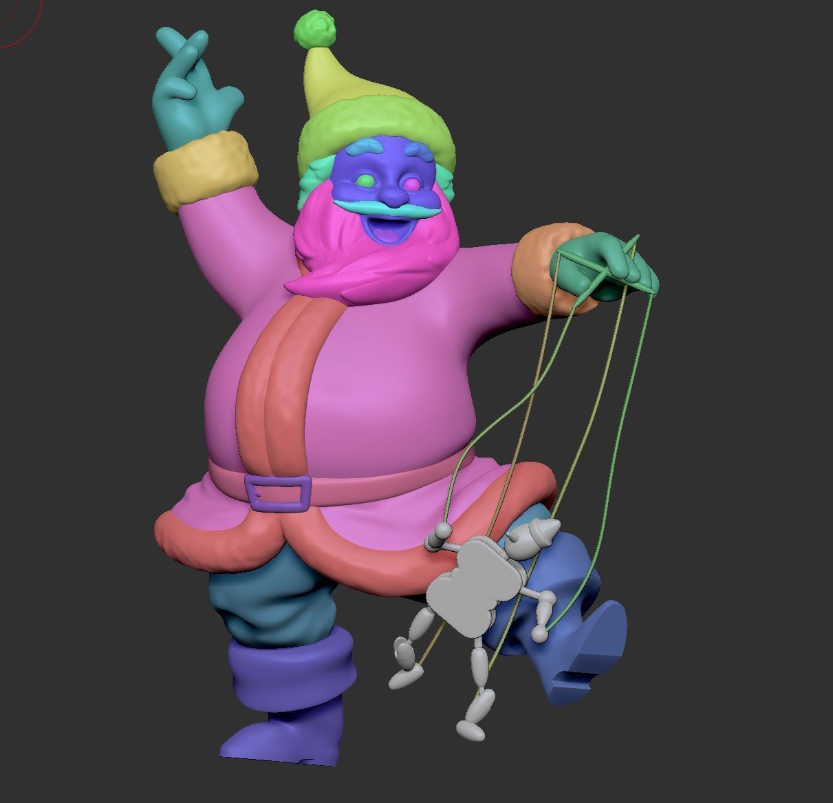 Santa Claus with Puppet  3D print model_10
