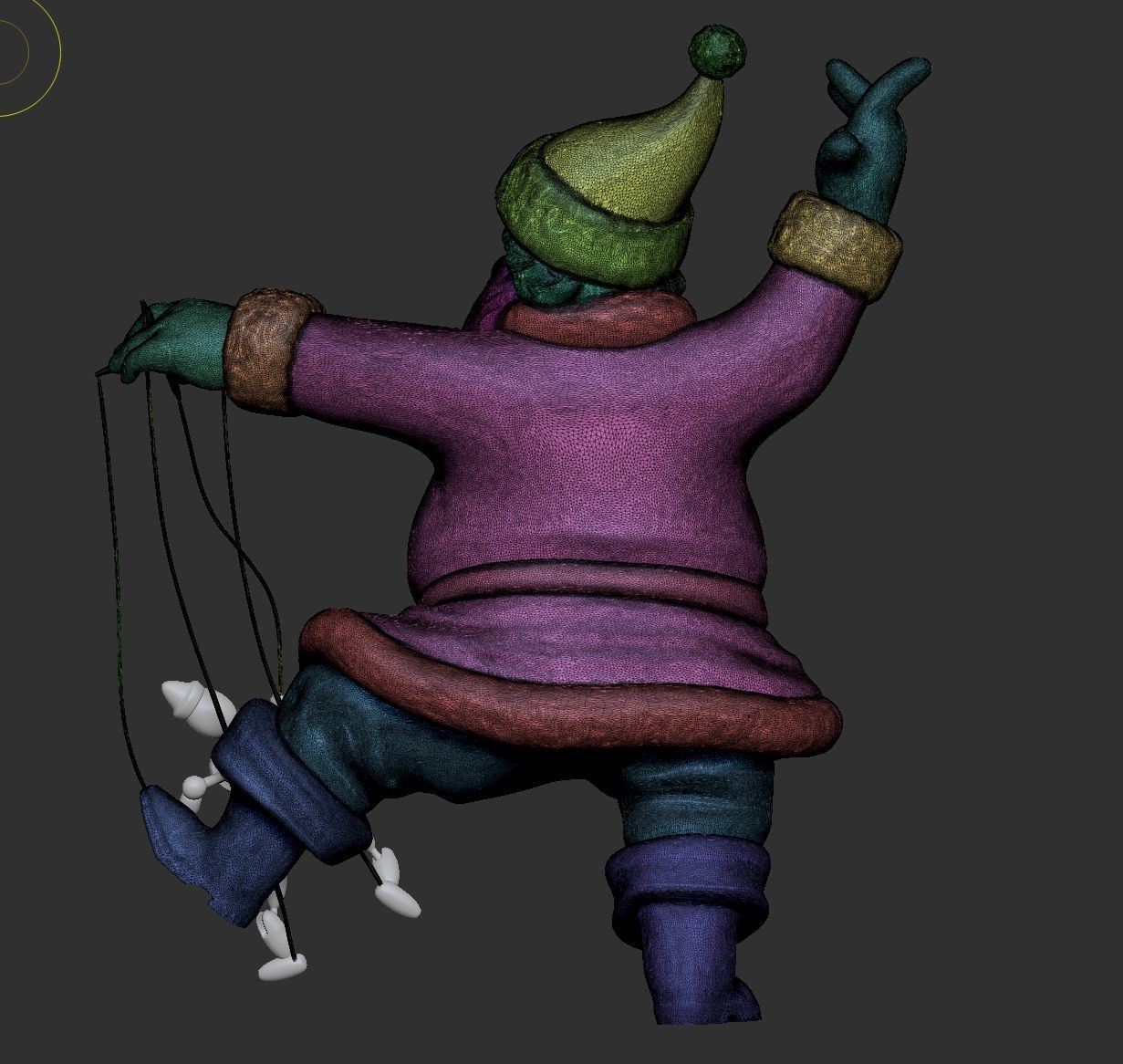 Santa Claus with Puppet  3D print model_8