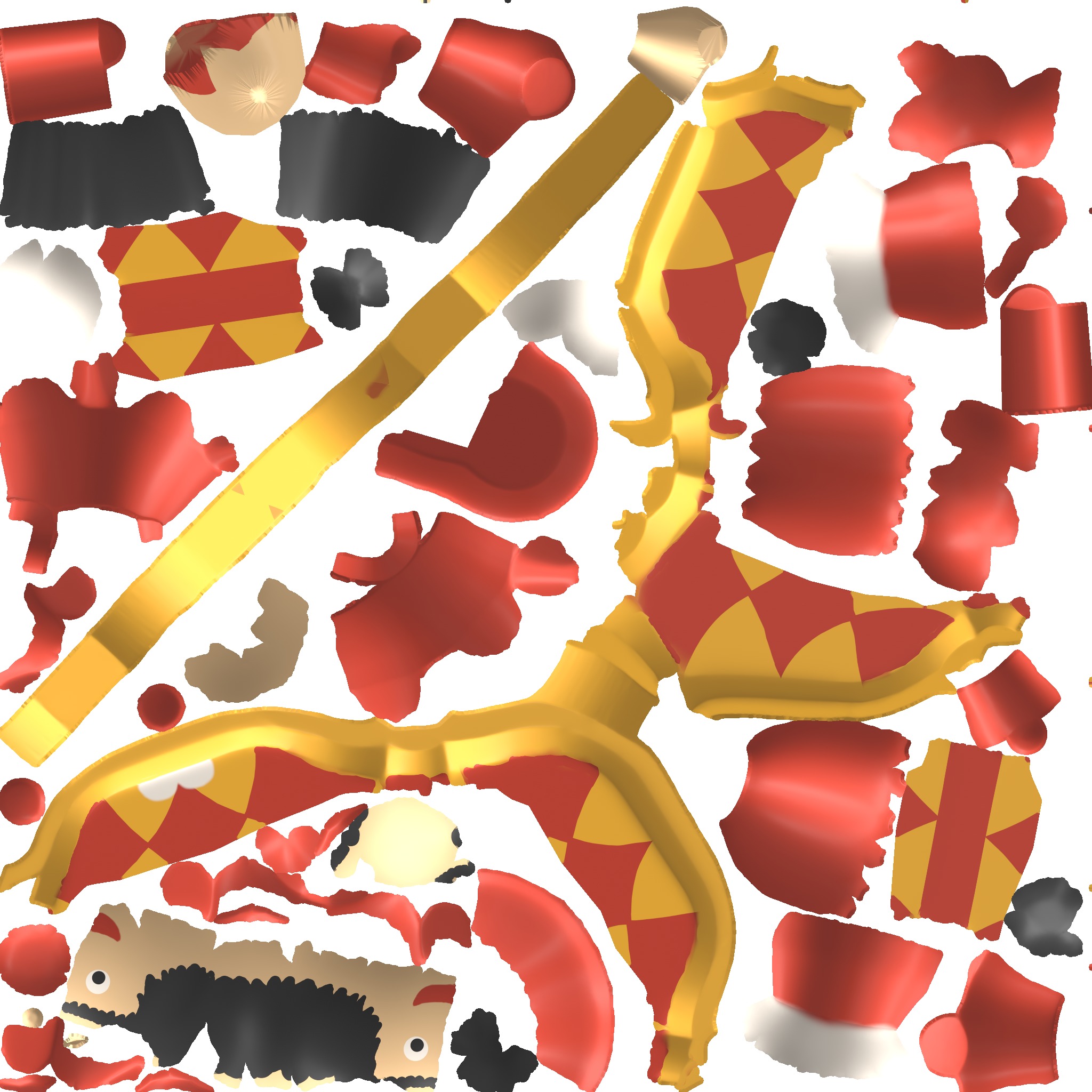 Santa Claus with Puppet  3D print model_11