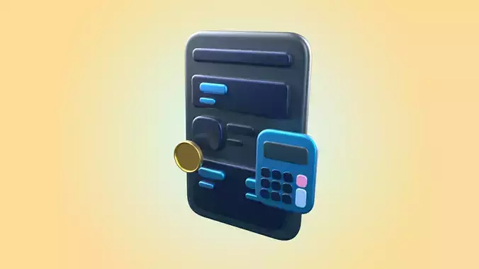 3D app web Icon Low-poly 3D model-12