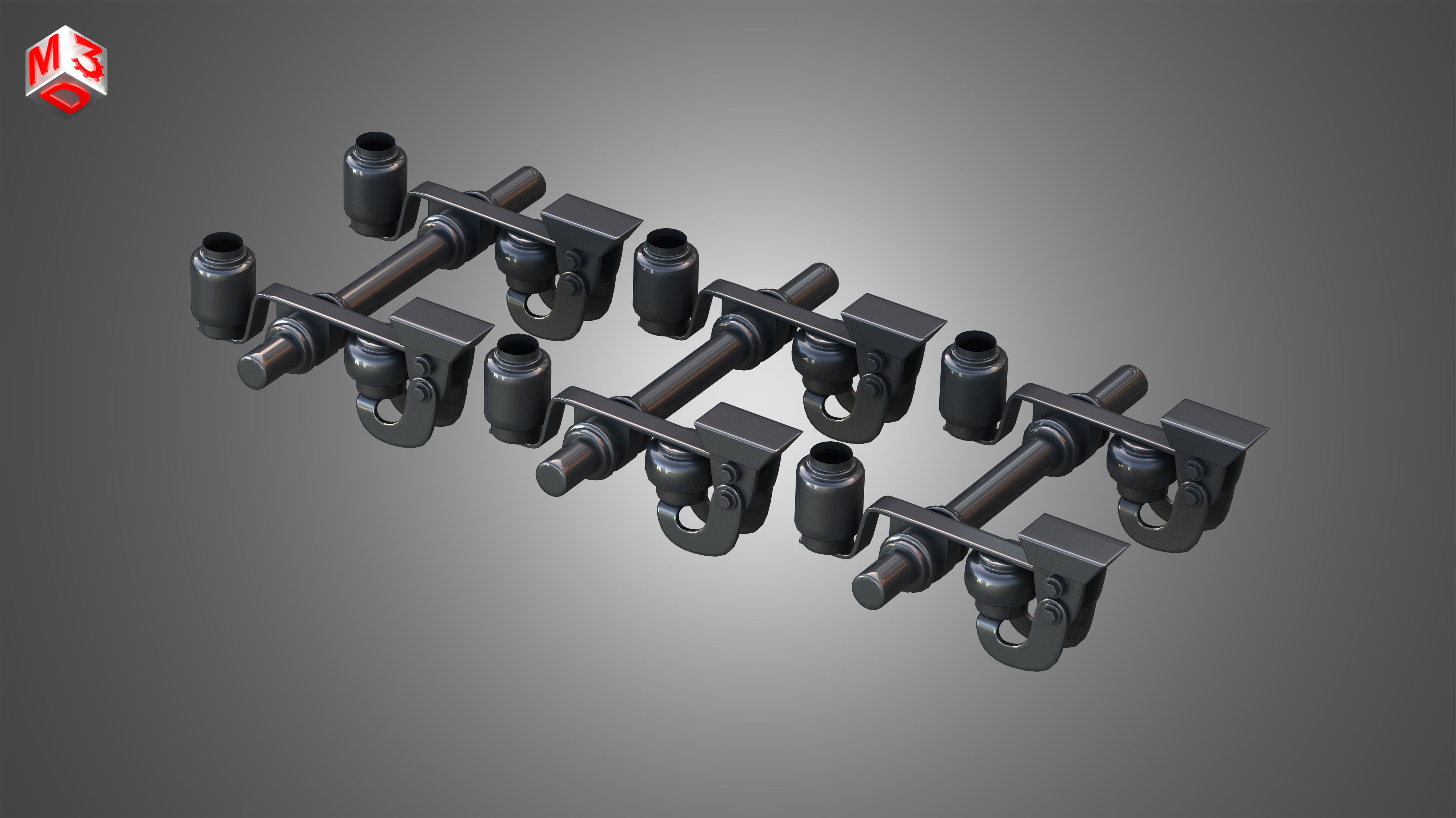 Van Transporter Trailer 3D model_19