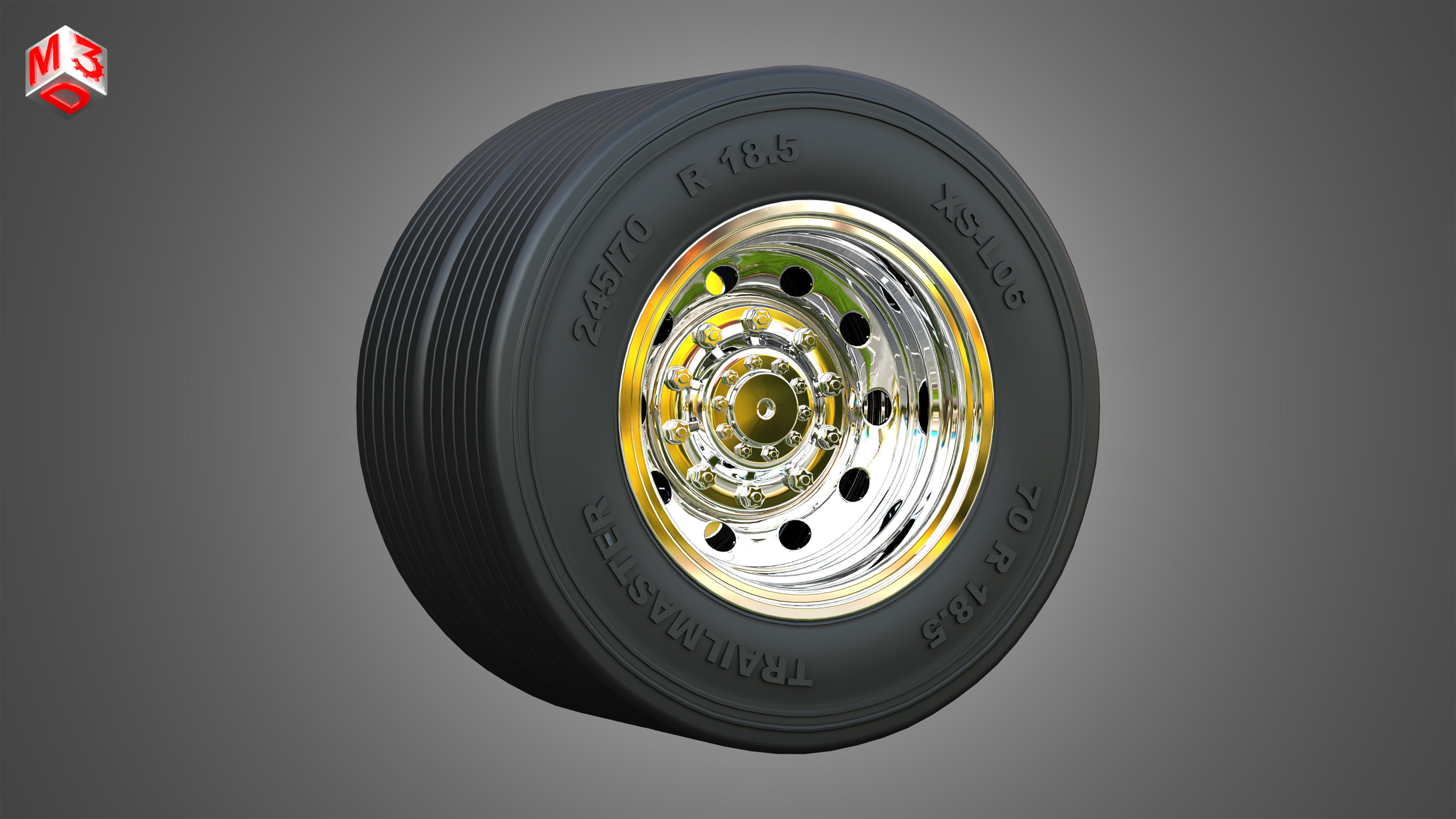 Van Transporter Trailer 3D model_15