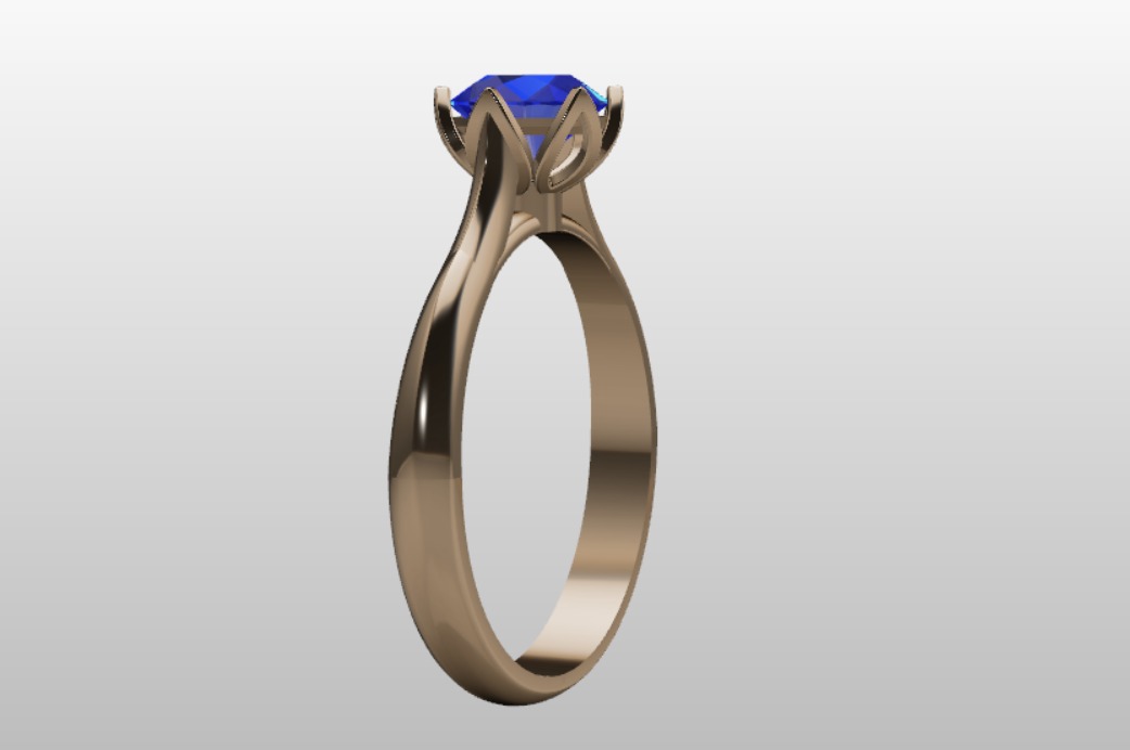 FLOWER RING 3D print model_3