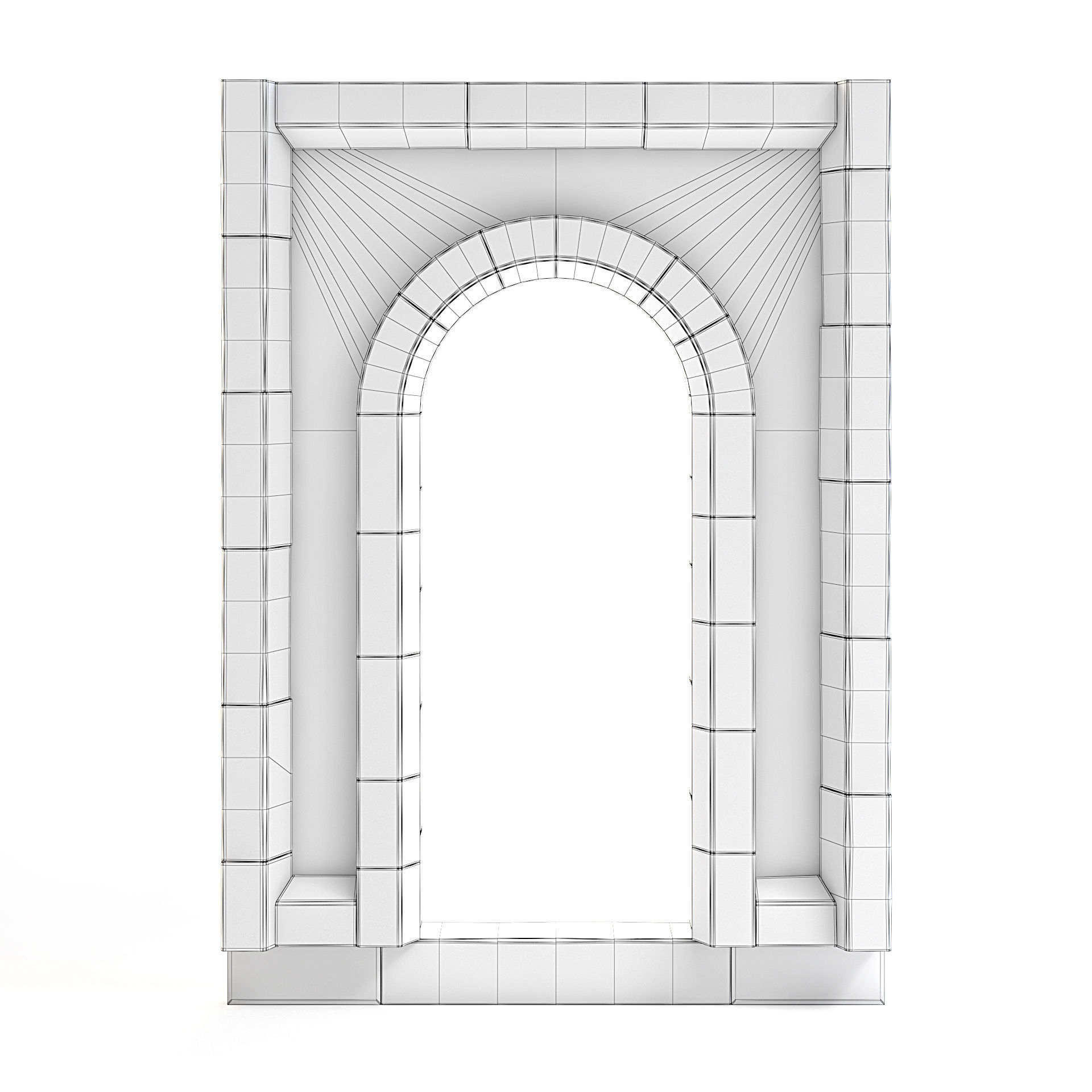 Dungeon Wall Entrance 3D model_3