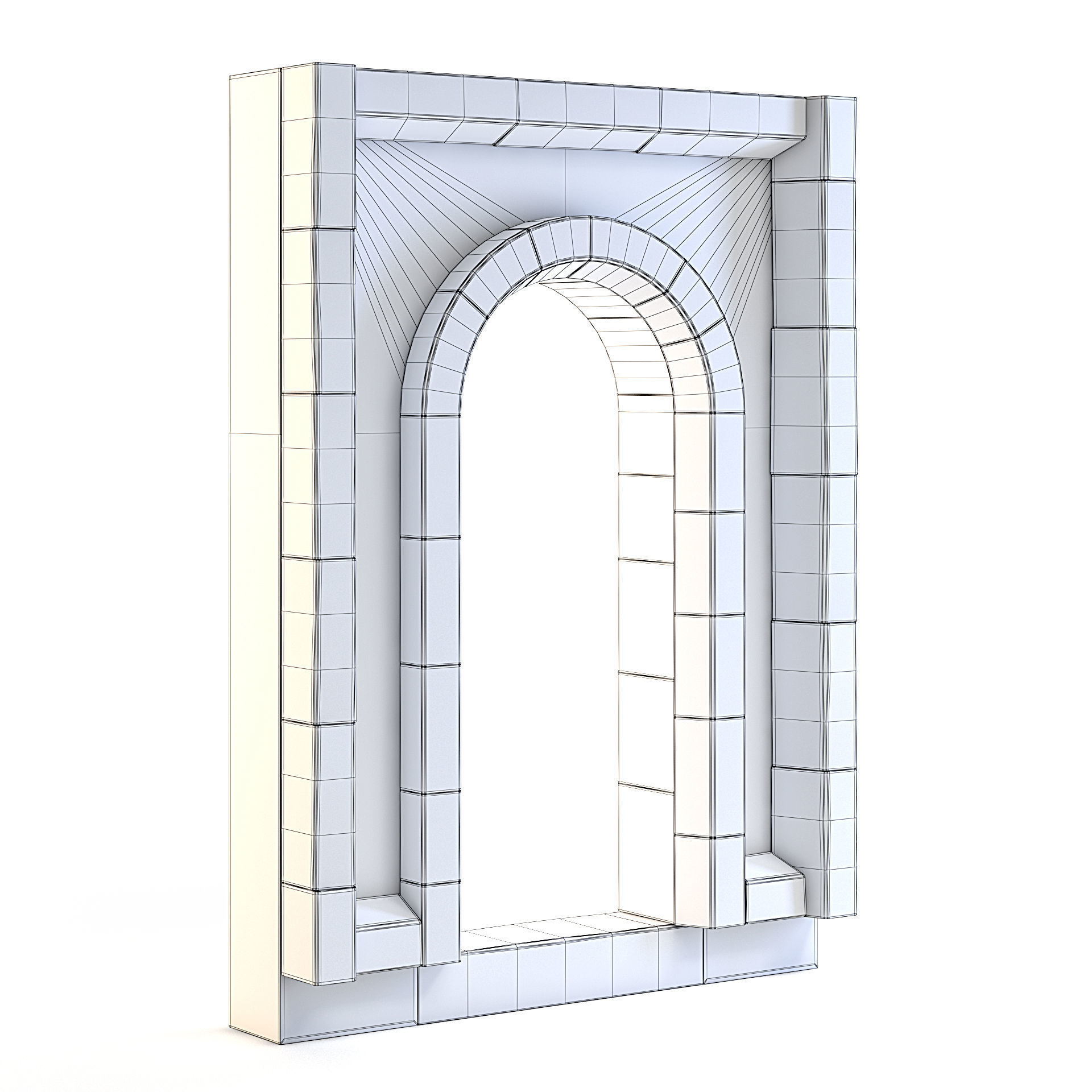 Dungeon Wall Entrance 3D model_1