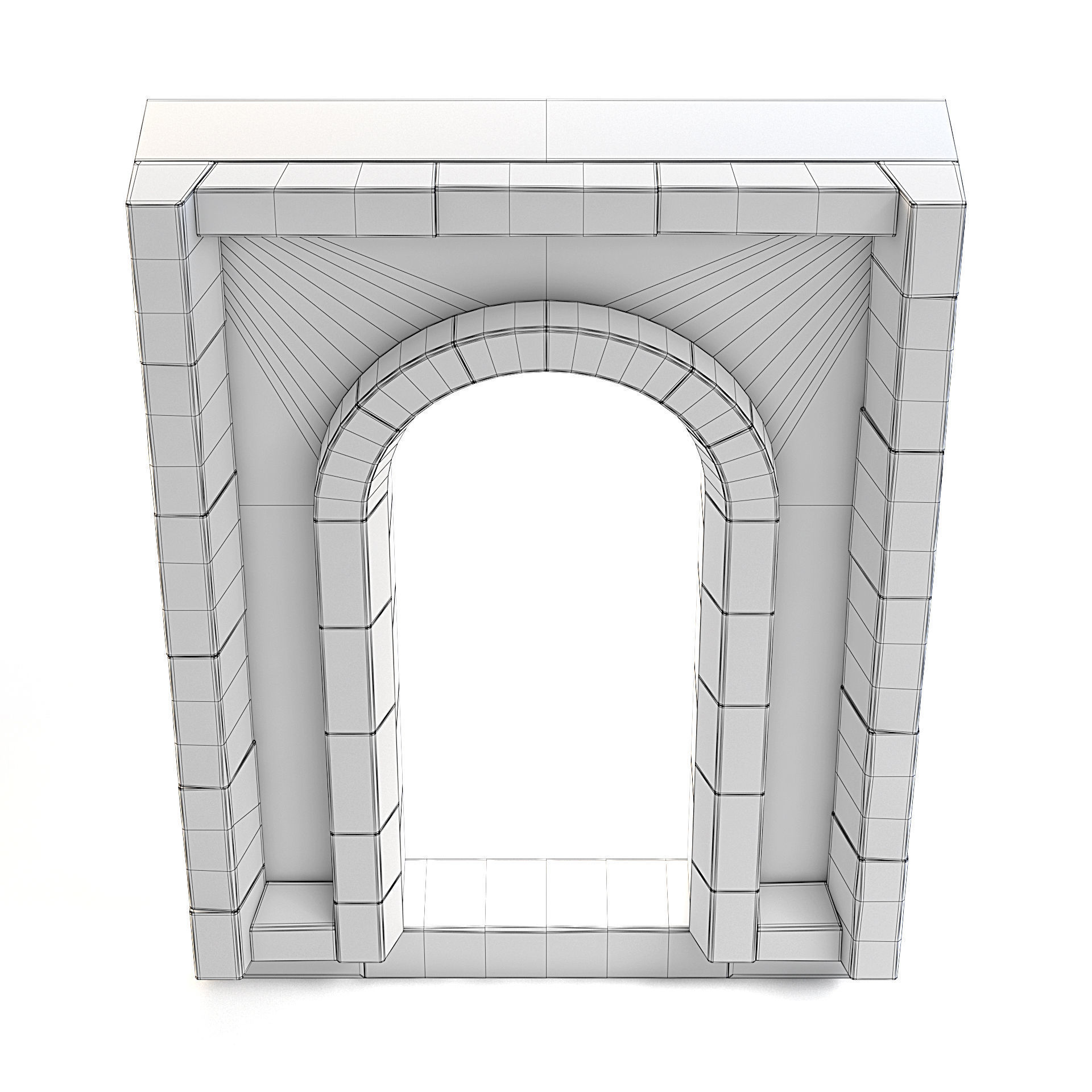 Dungeon Wall Entrance 3D model_7