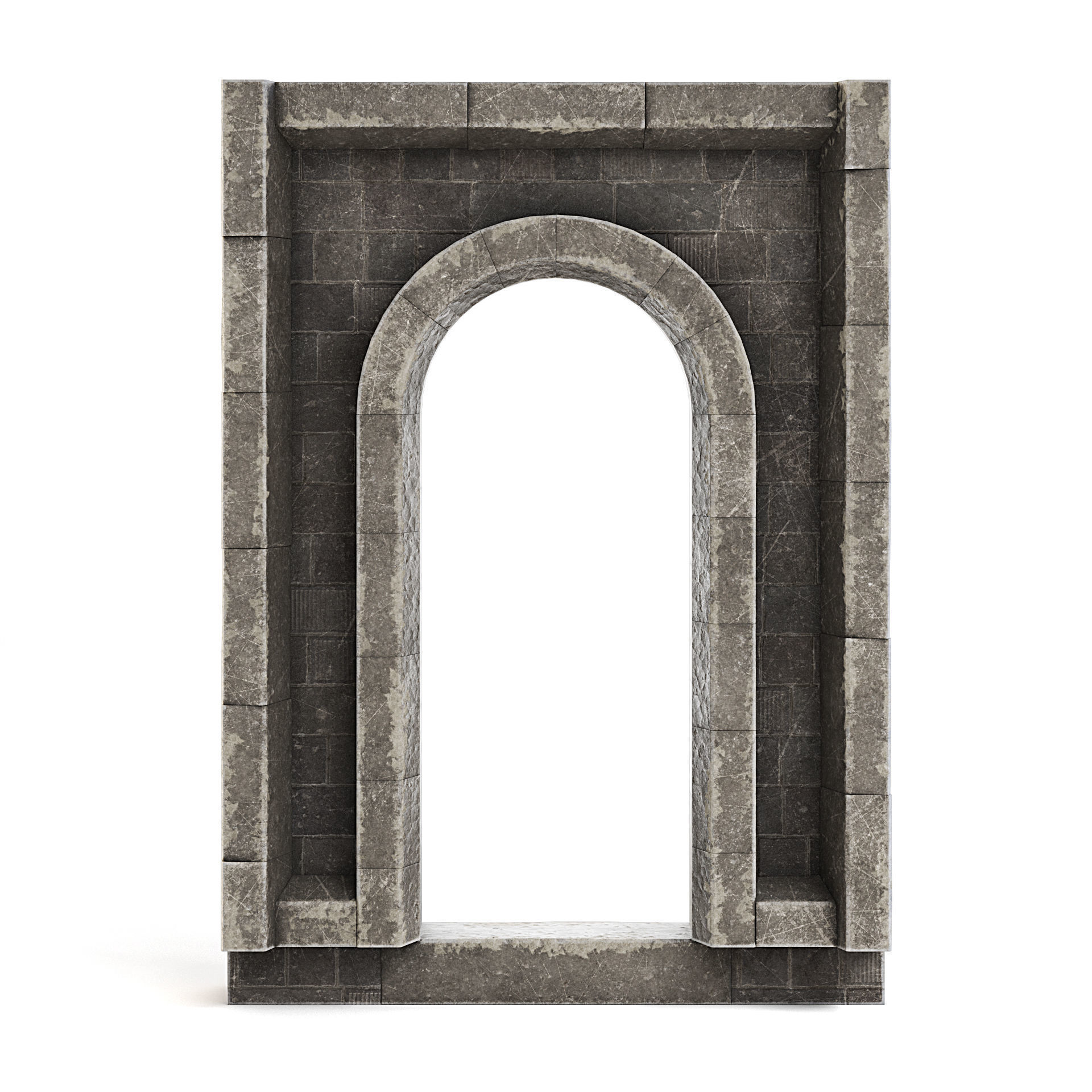 Dungeon Wall Entrance 3D model_2