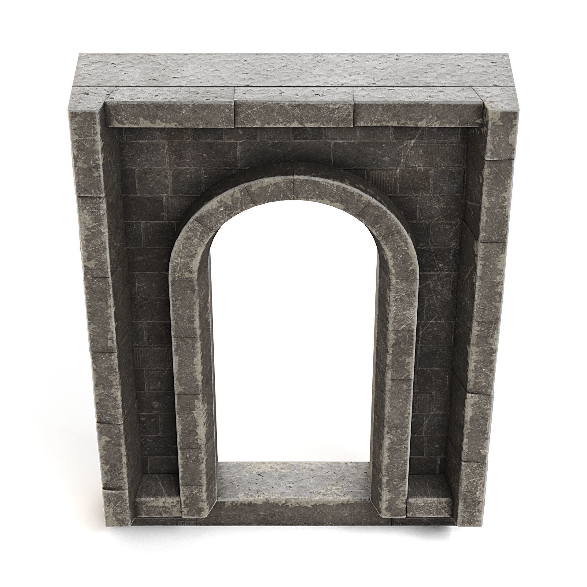 Dungeon Wall Entrance 3D model_6