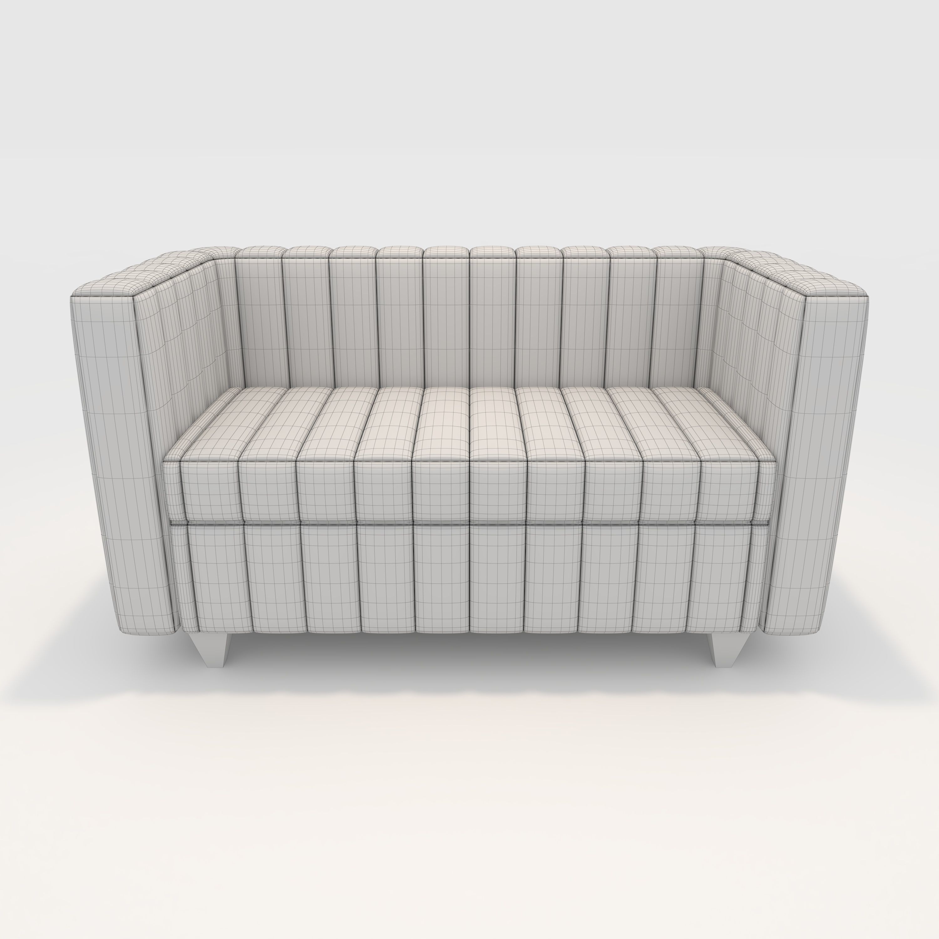 Sofa 2 Seater 4 3D model_3