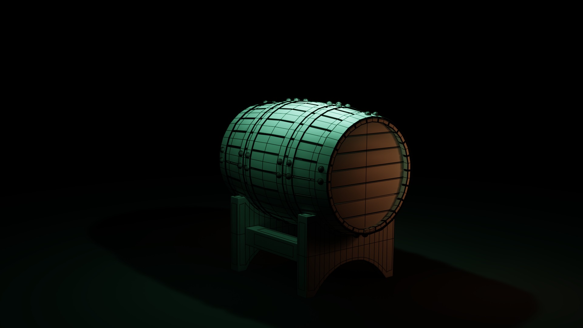 Free Barrel Free low-poly 3D model_8