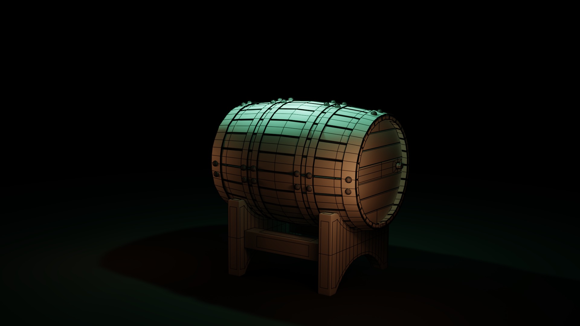 Free Barrel Free low-poly 3D model_2
