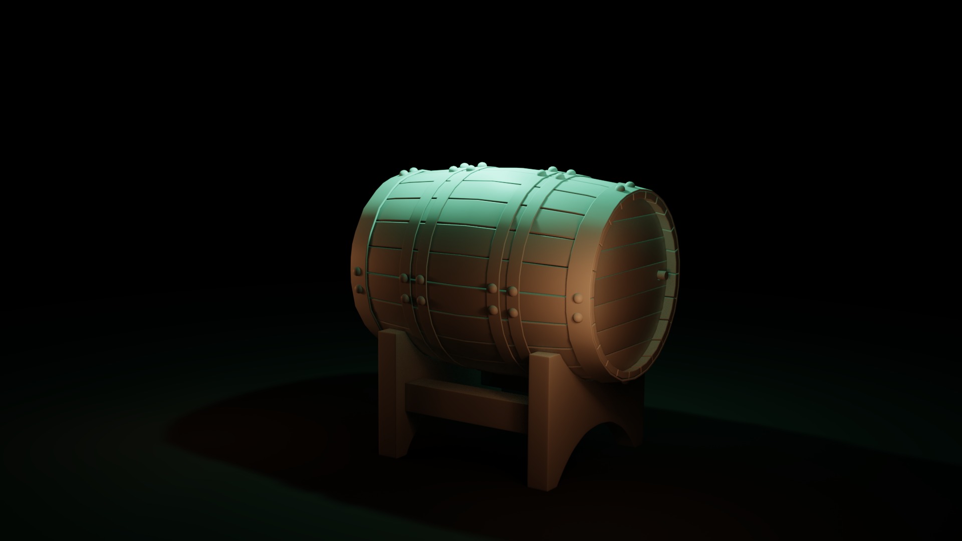 Free Barrel Free low-poly 3D model_14