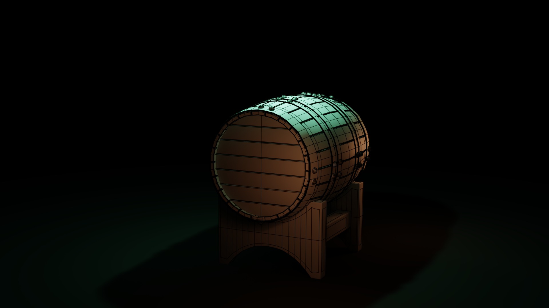 Free Barrel Free low-poly 3D model_10