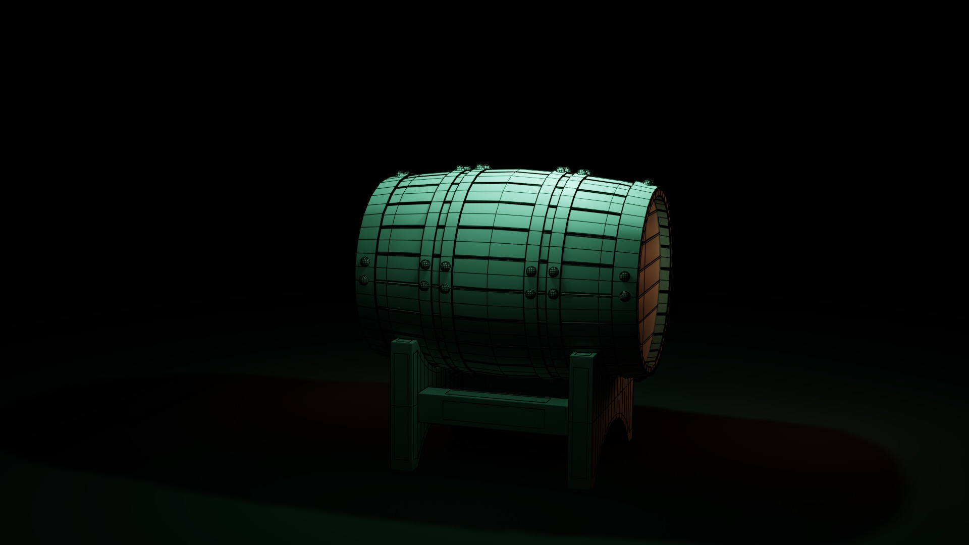 Free Barrel Free low-poly 3D model_7