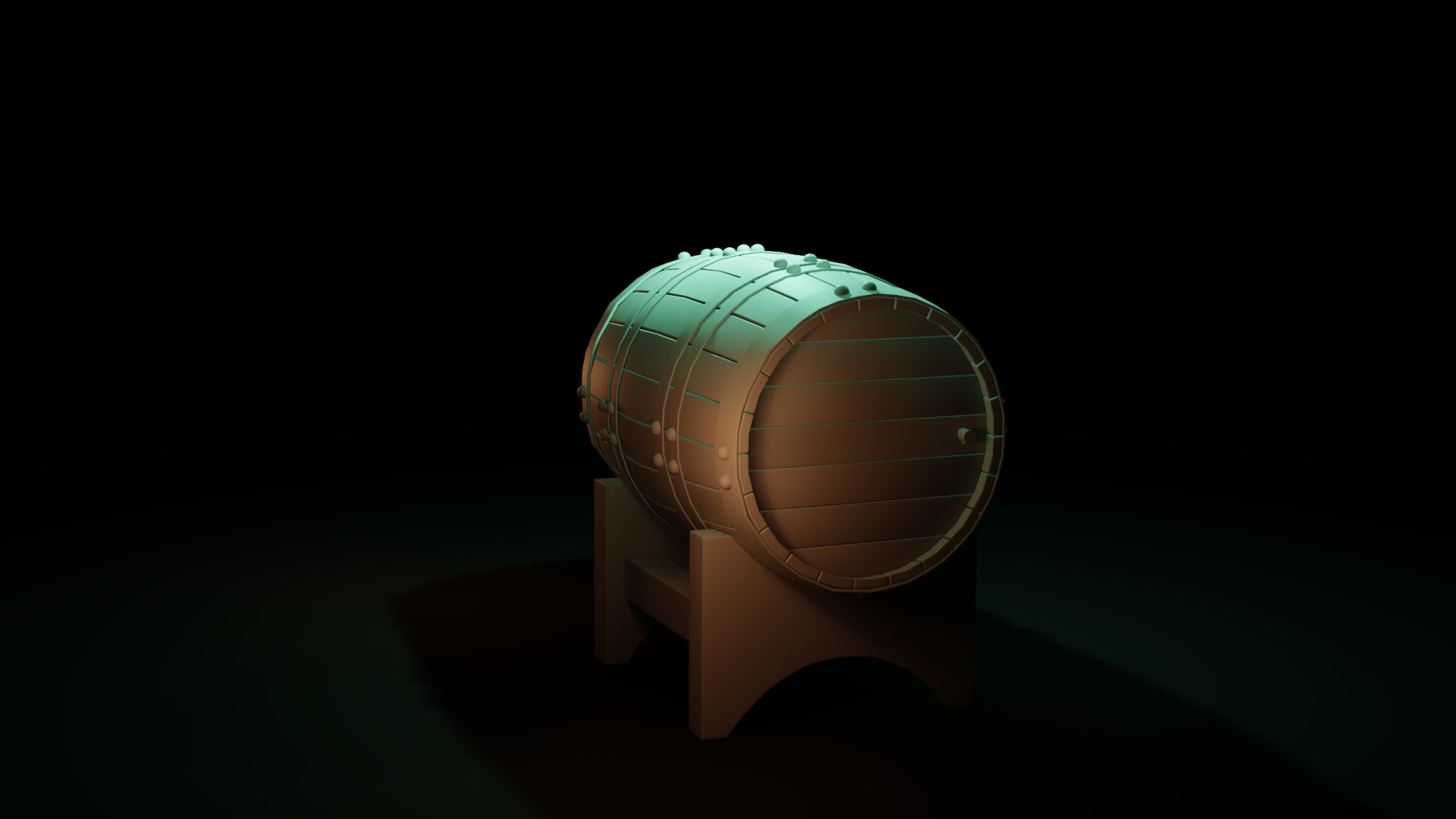 Free Barrel Free low-poly 3D model_15