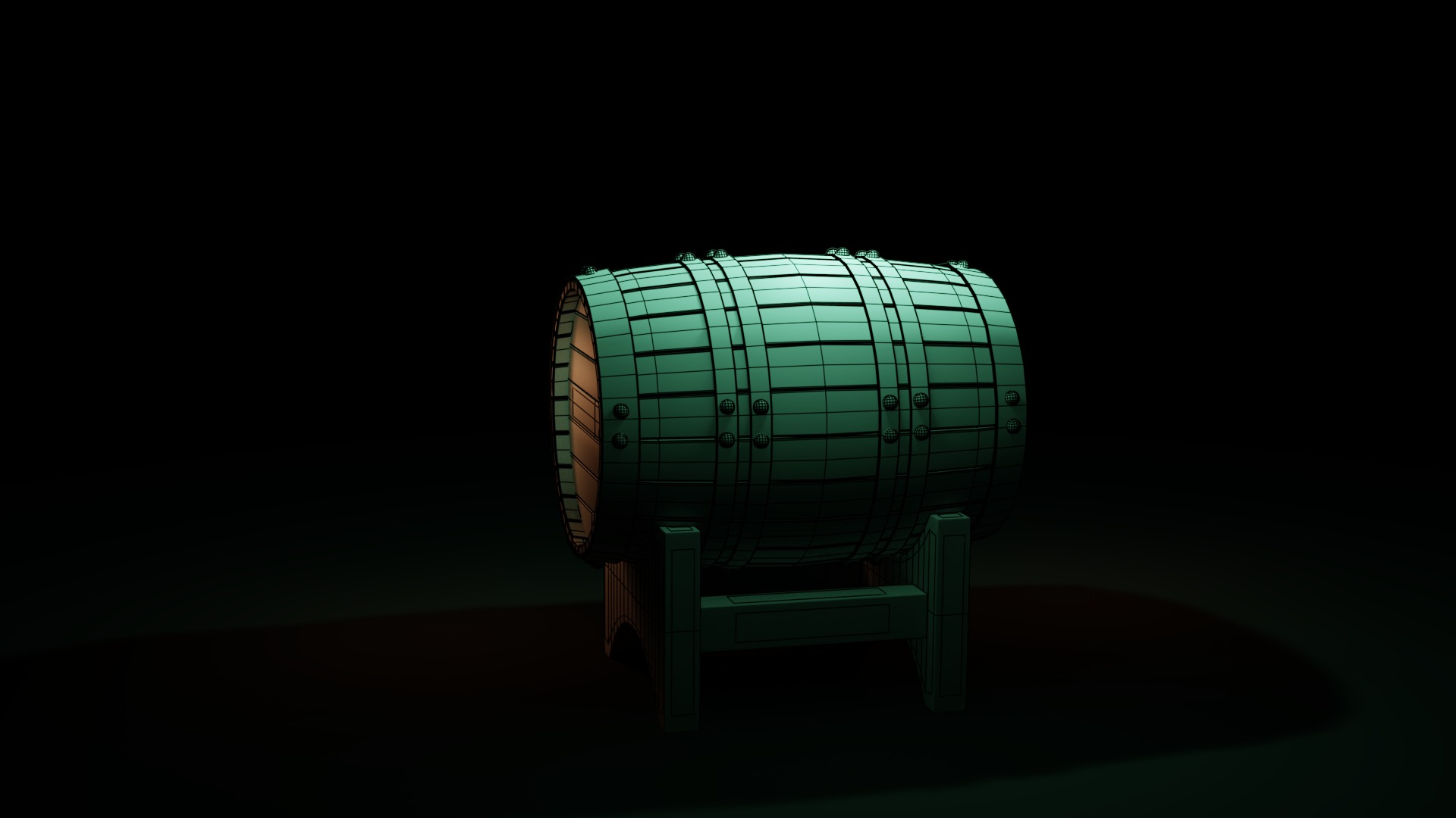 Free Barrel Free low-poly 3D model_6