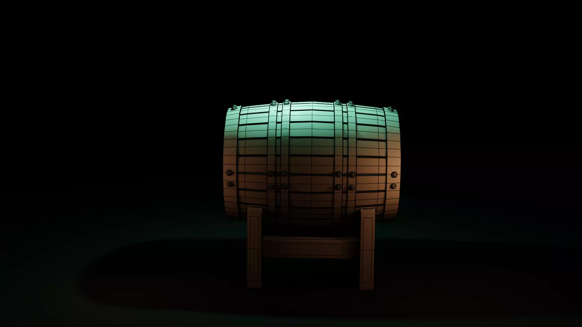 Free Barrel Free low-poly 3D model_0