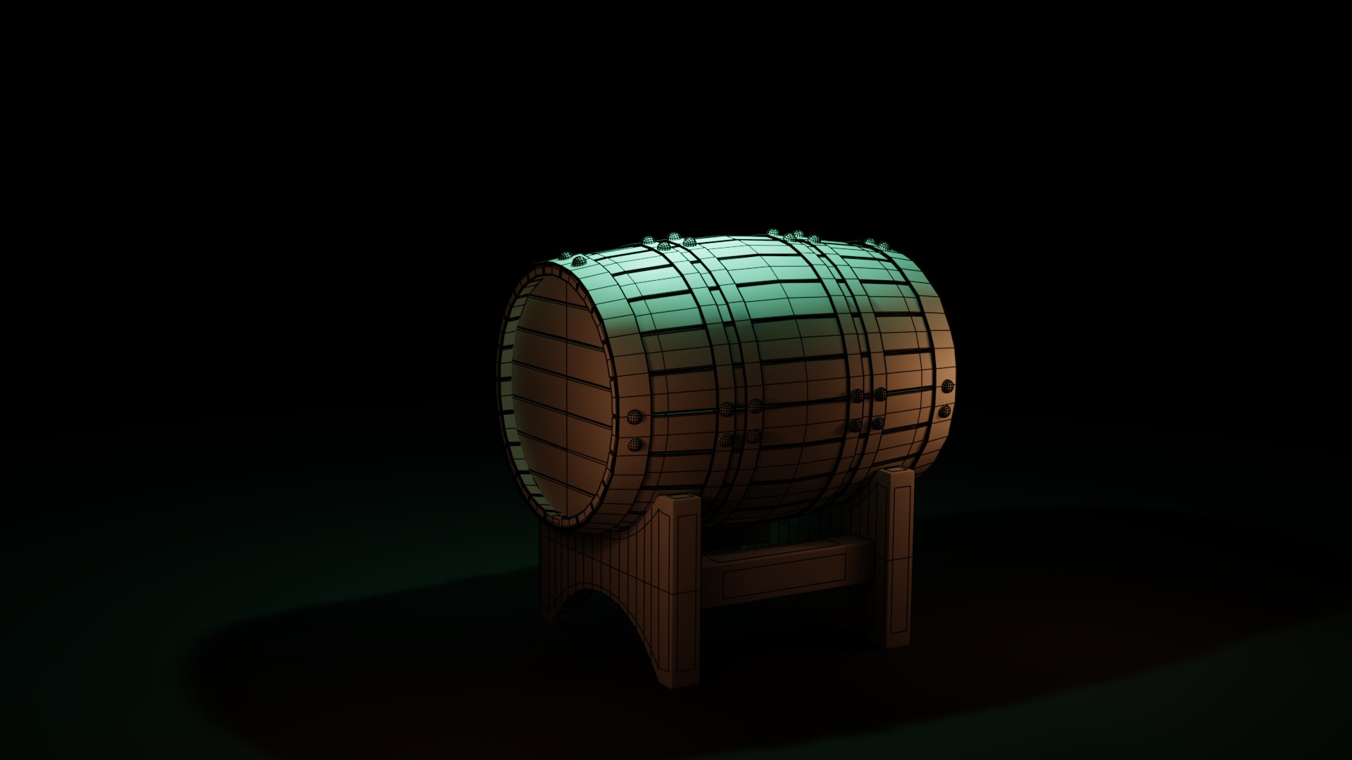 Free Barrel Free low-poly 3D model_11