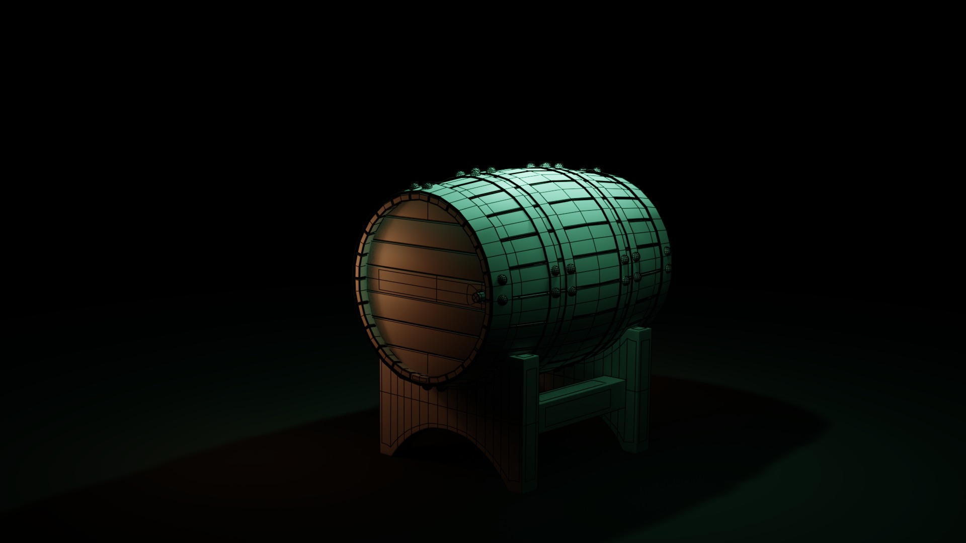 Free Barrel Free low-poly 3D model_5