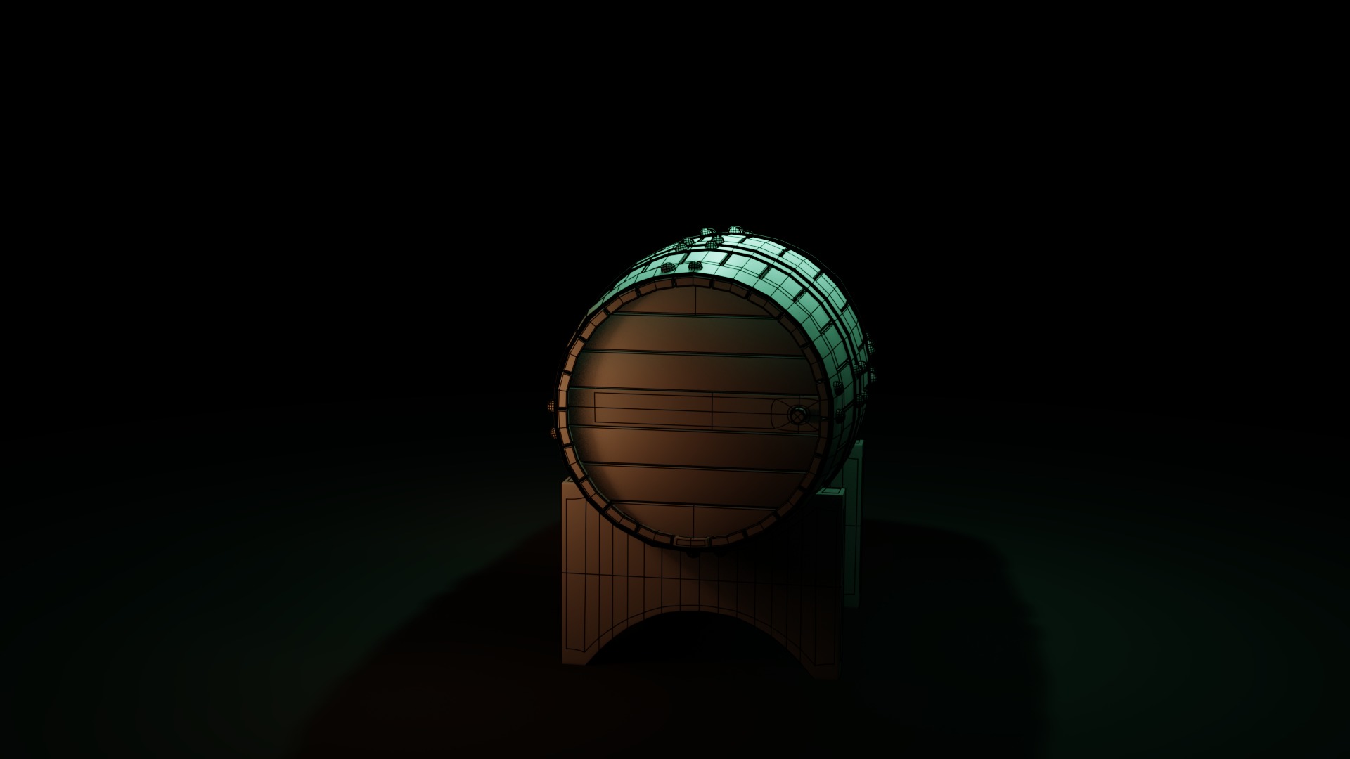 Free Barrel Free low-poly 3D model_4