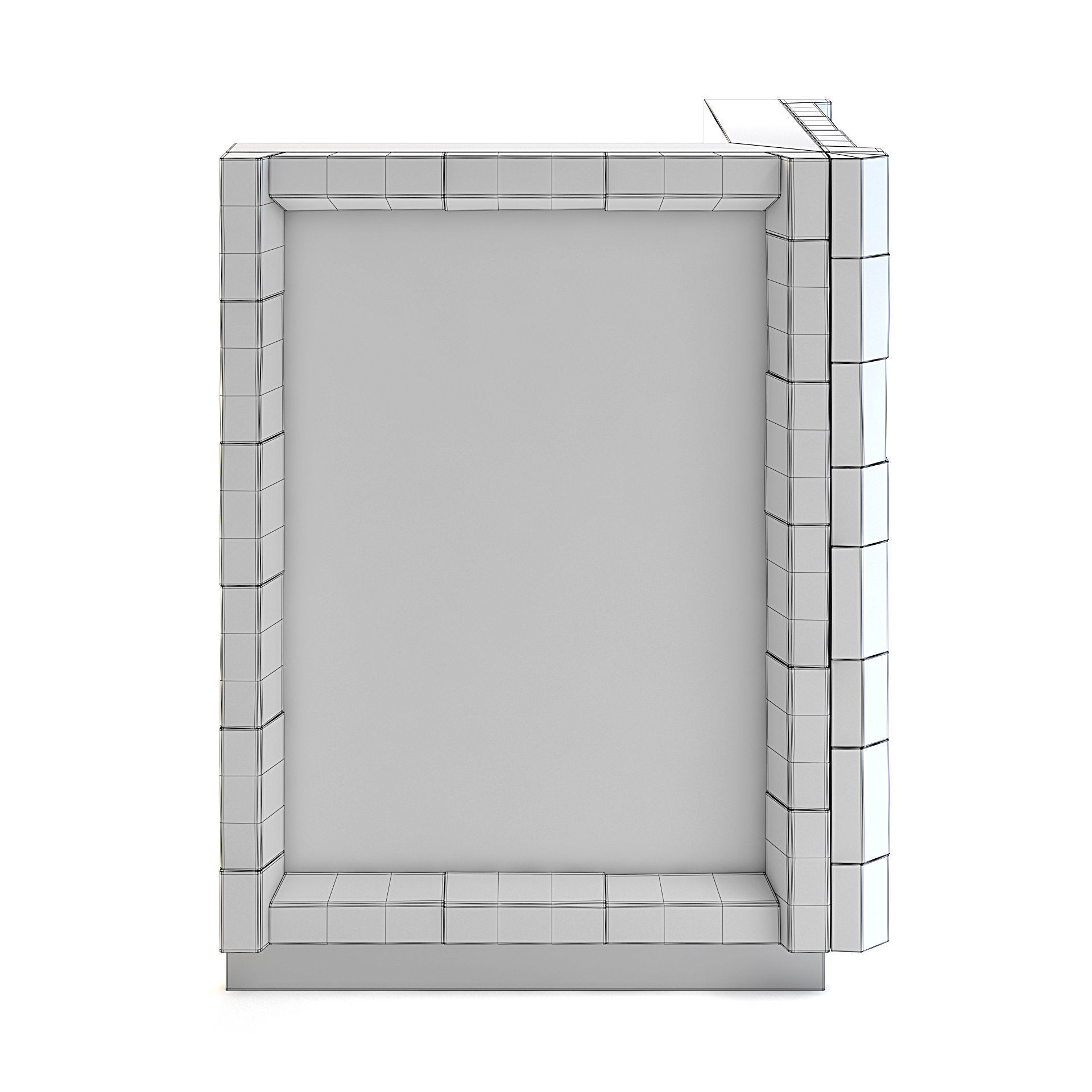 Dungeon Wall Corner Outside 3D model_3