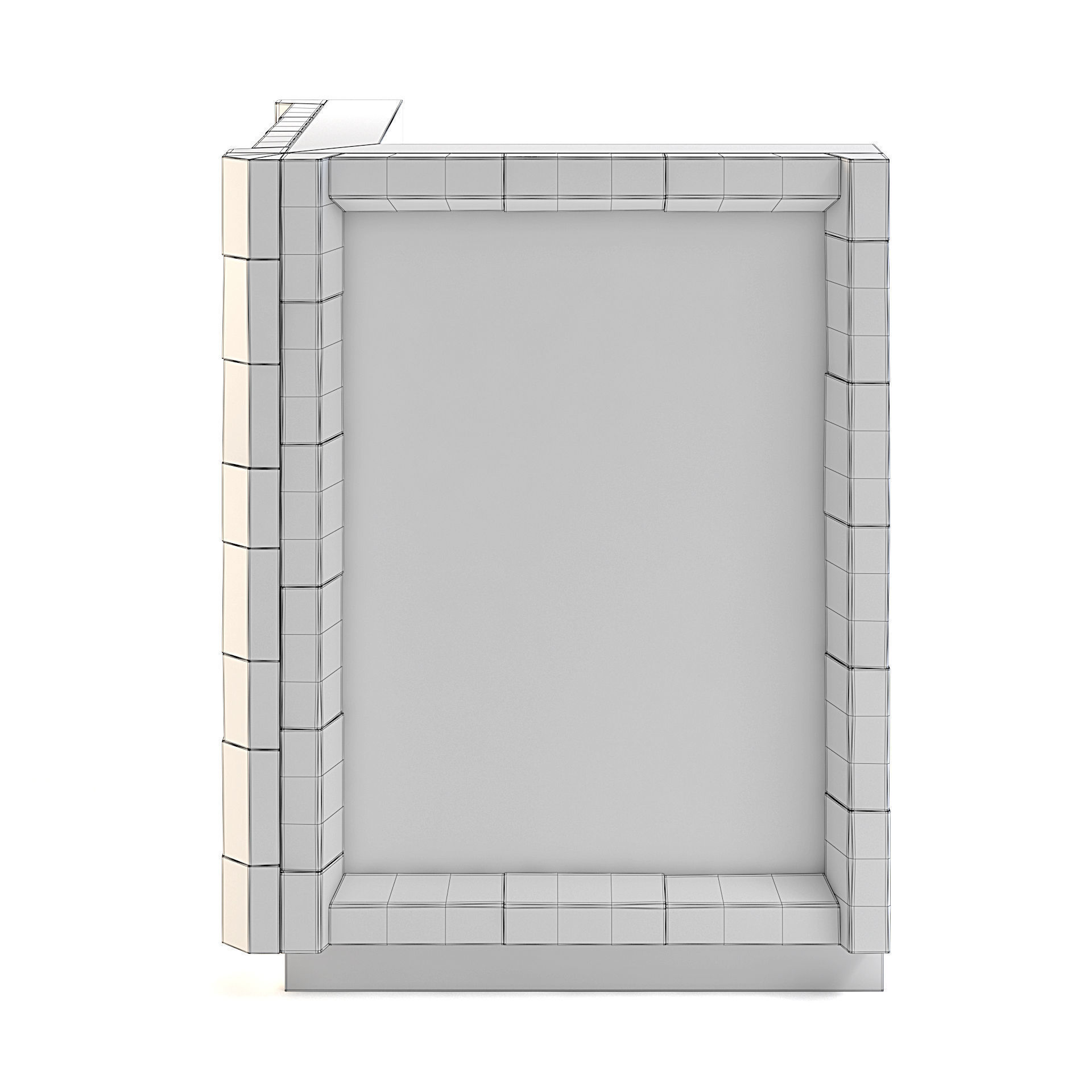 Dungeon Wall Corner Outside 3D model_5