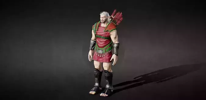 Archer Animated Low-poly 3D model
