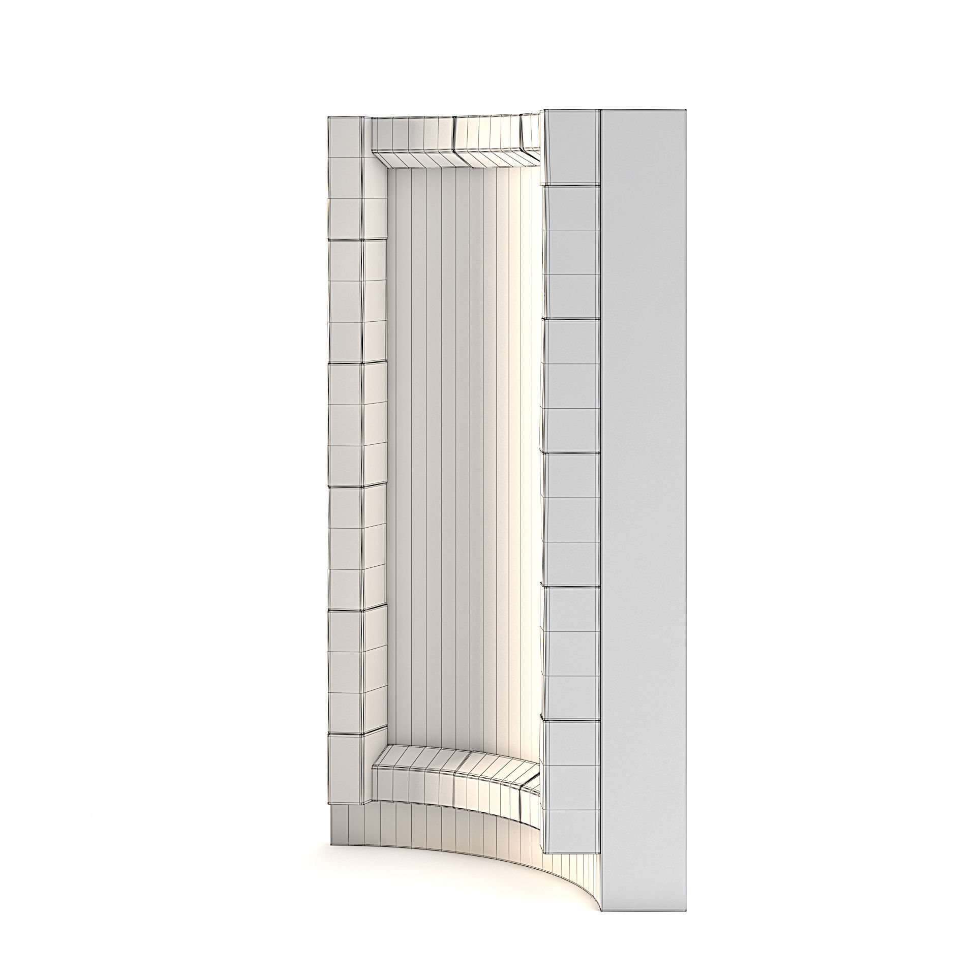 Dungeon Wall Corner Inside 3D model_3