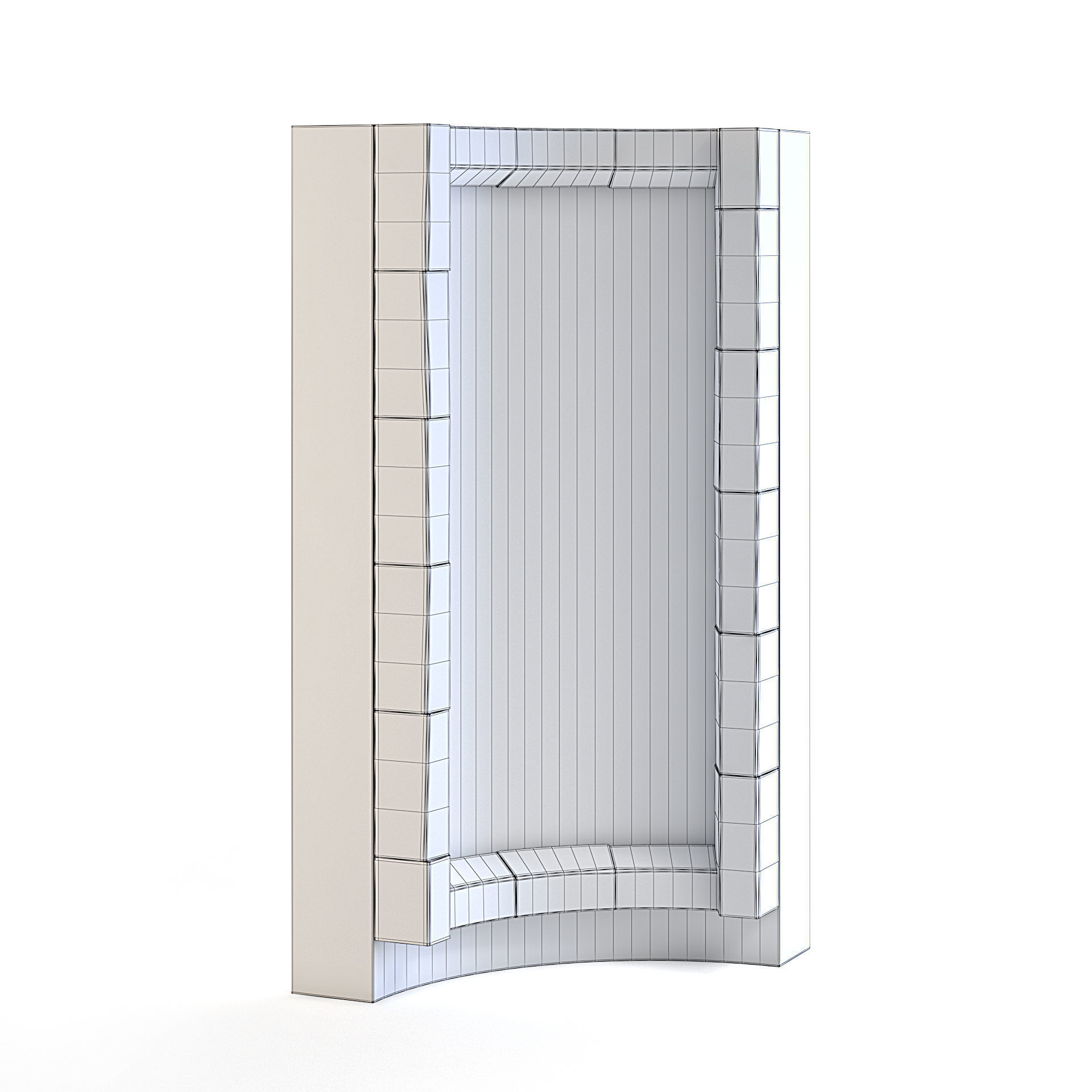 Dungeon Wall Corner Inside 3D model_1