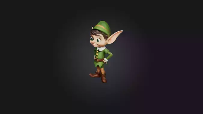 Cartoon Elf 3D model