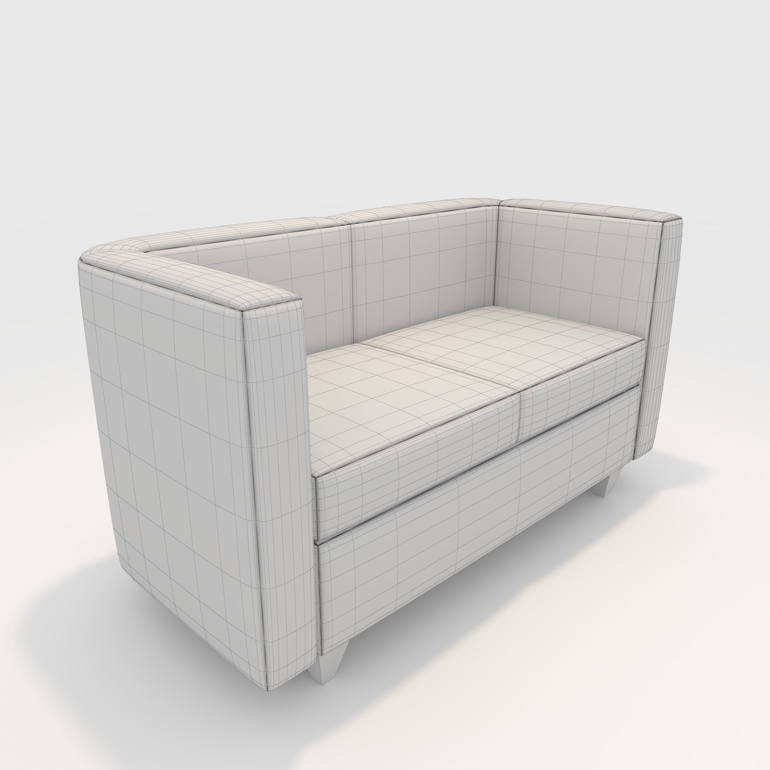 Sofa 2 Seater 6 3D model_1