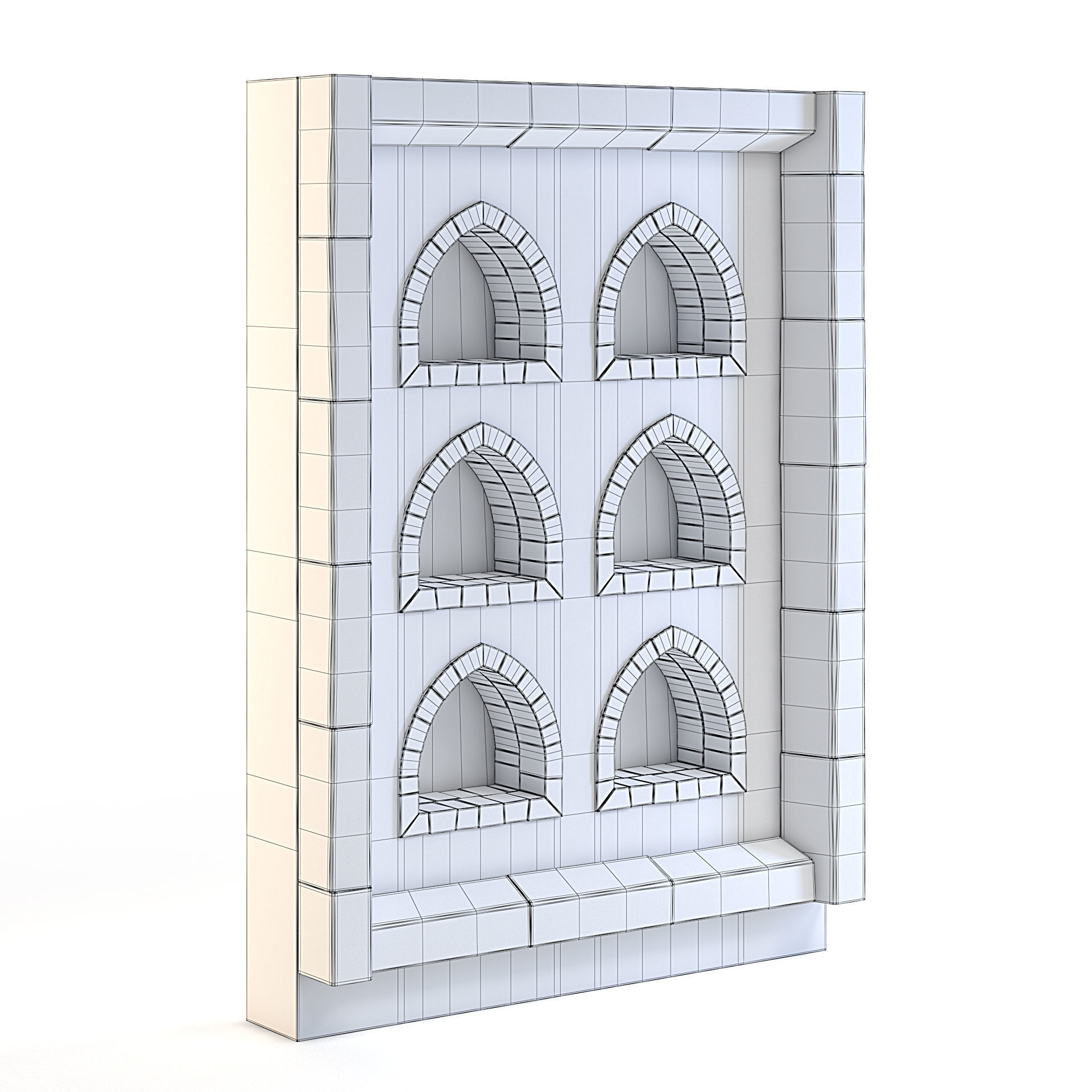 Dungeon Wall 3D model_1