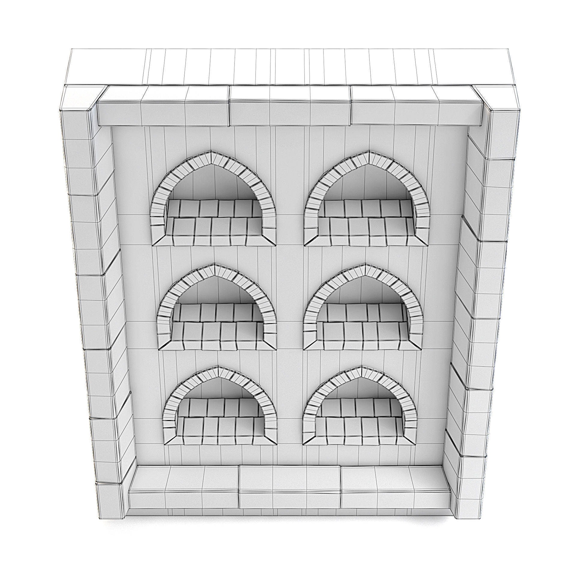 Dungeon Wall 3D model_7
