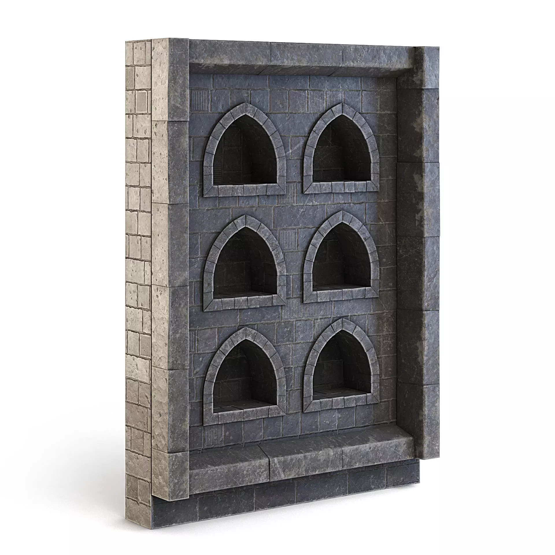 Dungeon Wall 3D model_0
