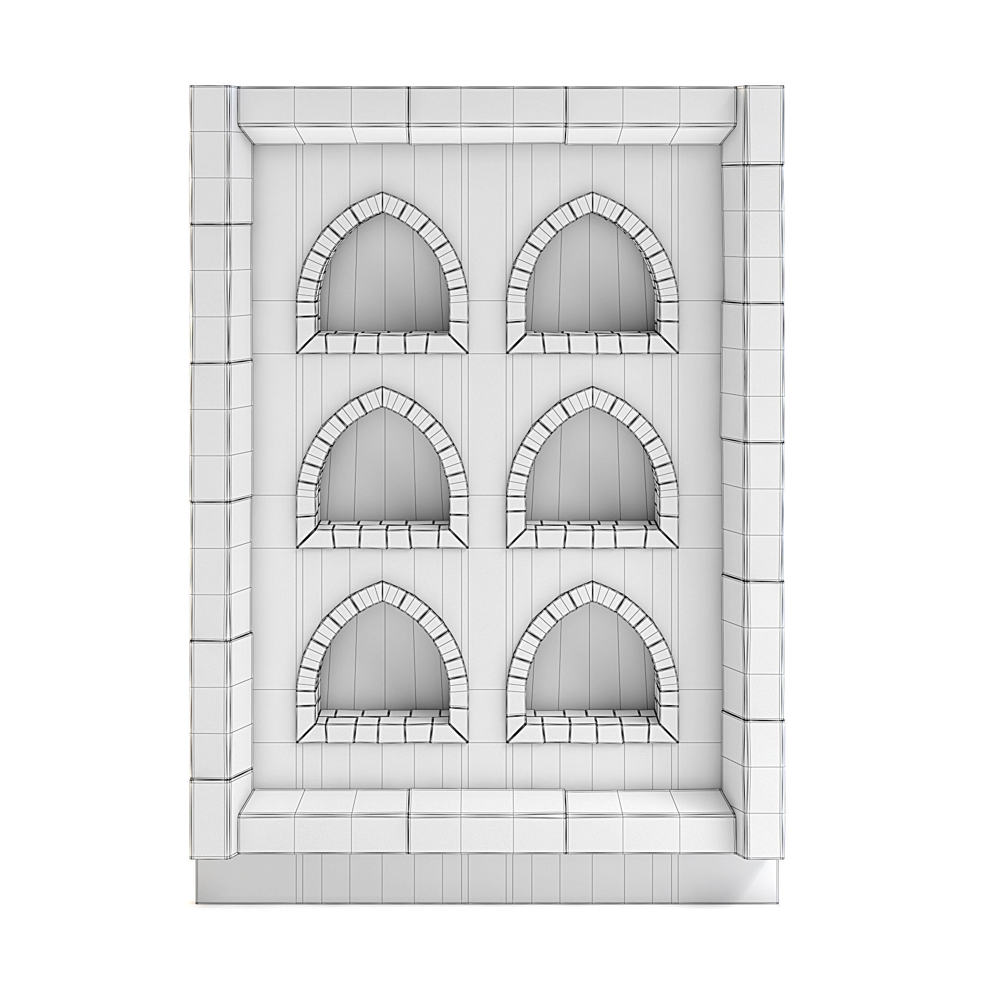 Dungeon Wall 3D model_3
