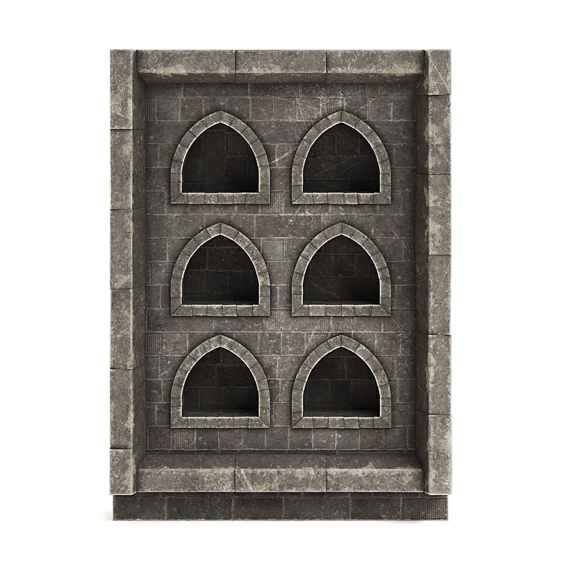 Dungeon Wall 3D model_2