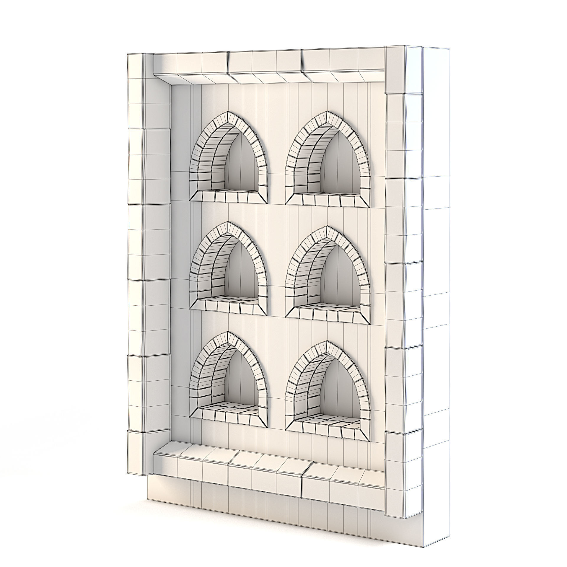Dungeon Wall 3D model_5