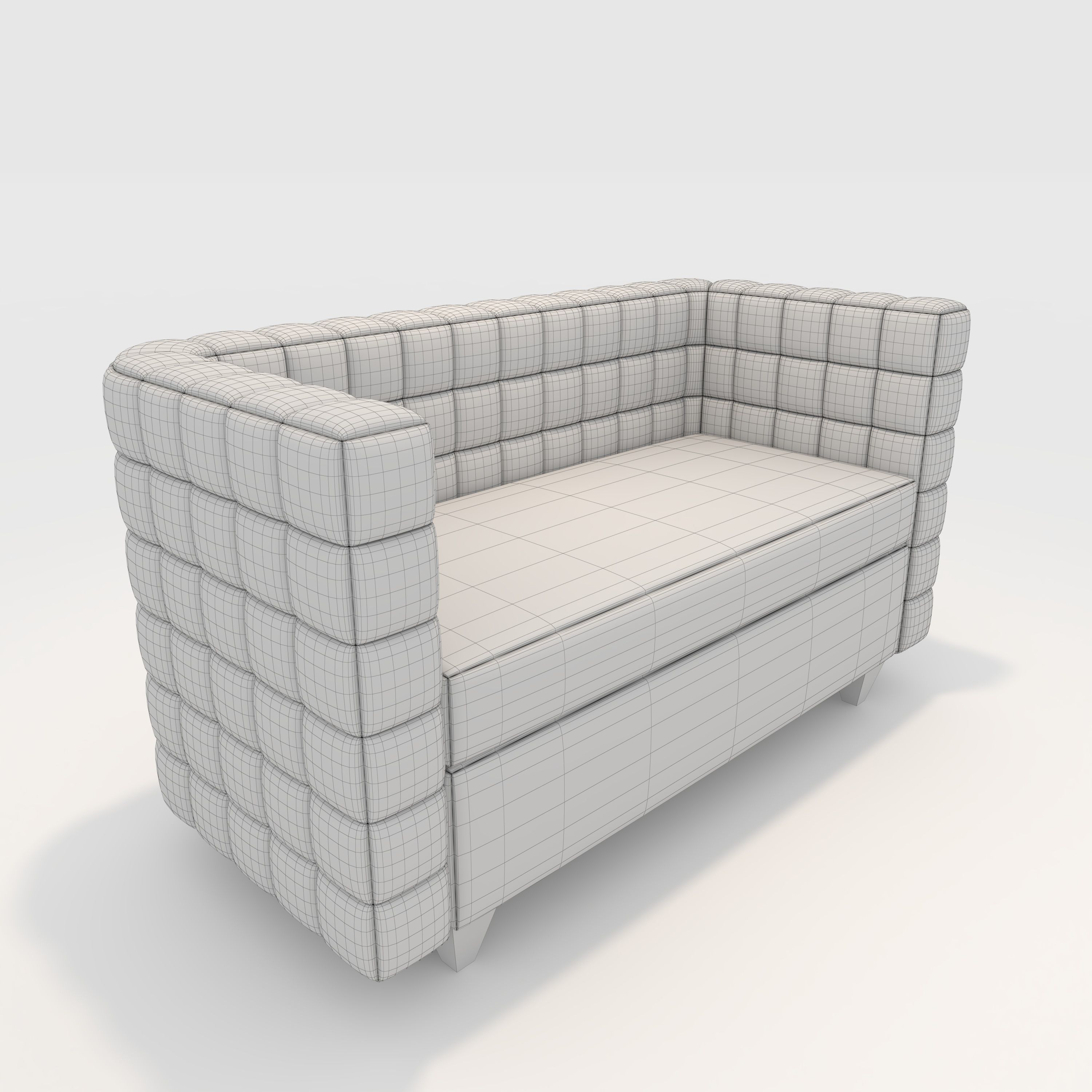 Sofa 2 Seater 7 3D model_1
