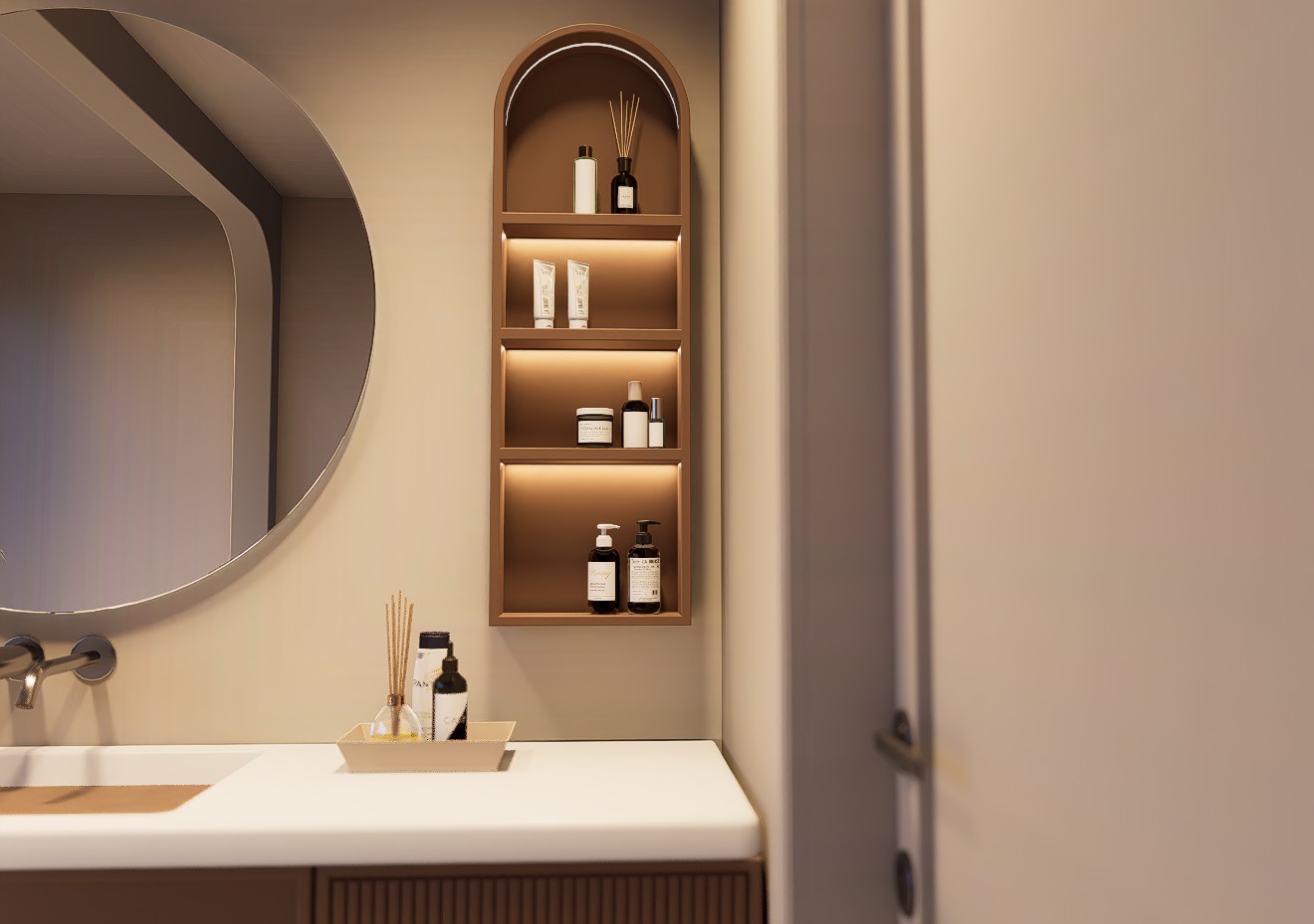Modern Bathroom Interior 3D model_2