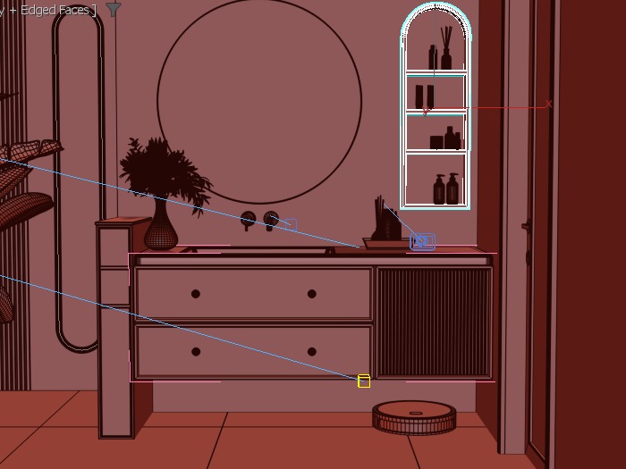 Modern Bathroom Interior 3D model_8