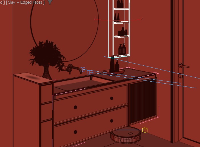 Modern Bathroom Interior 3D model_9