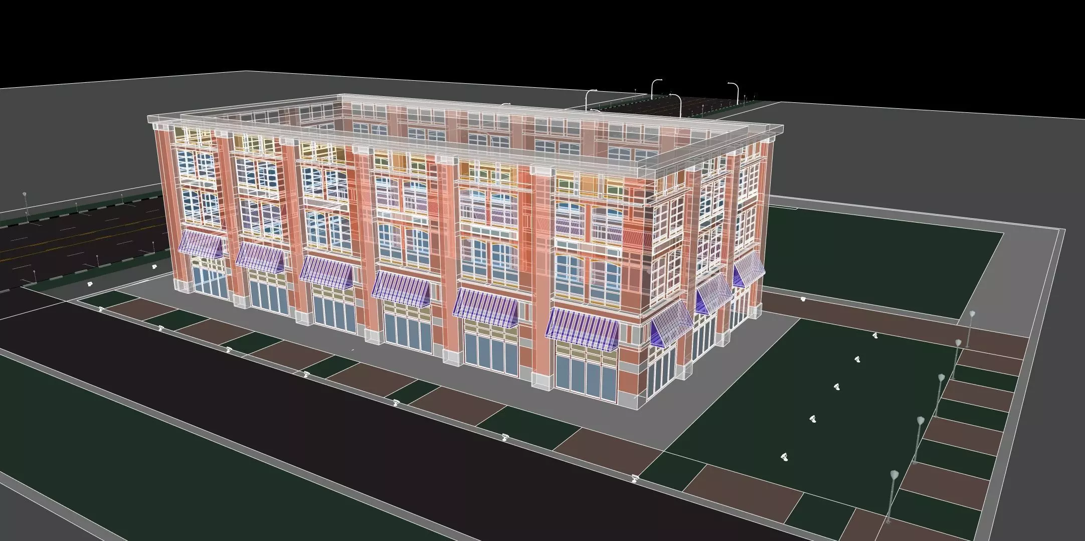 Multi Family Mixed Use Building 3D model 3D model