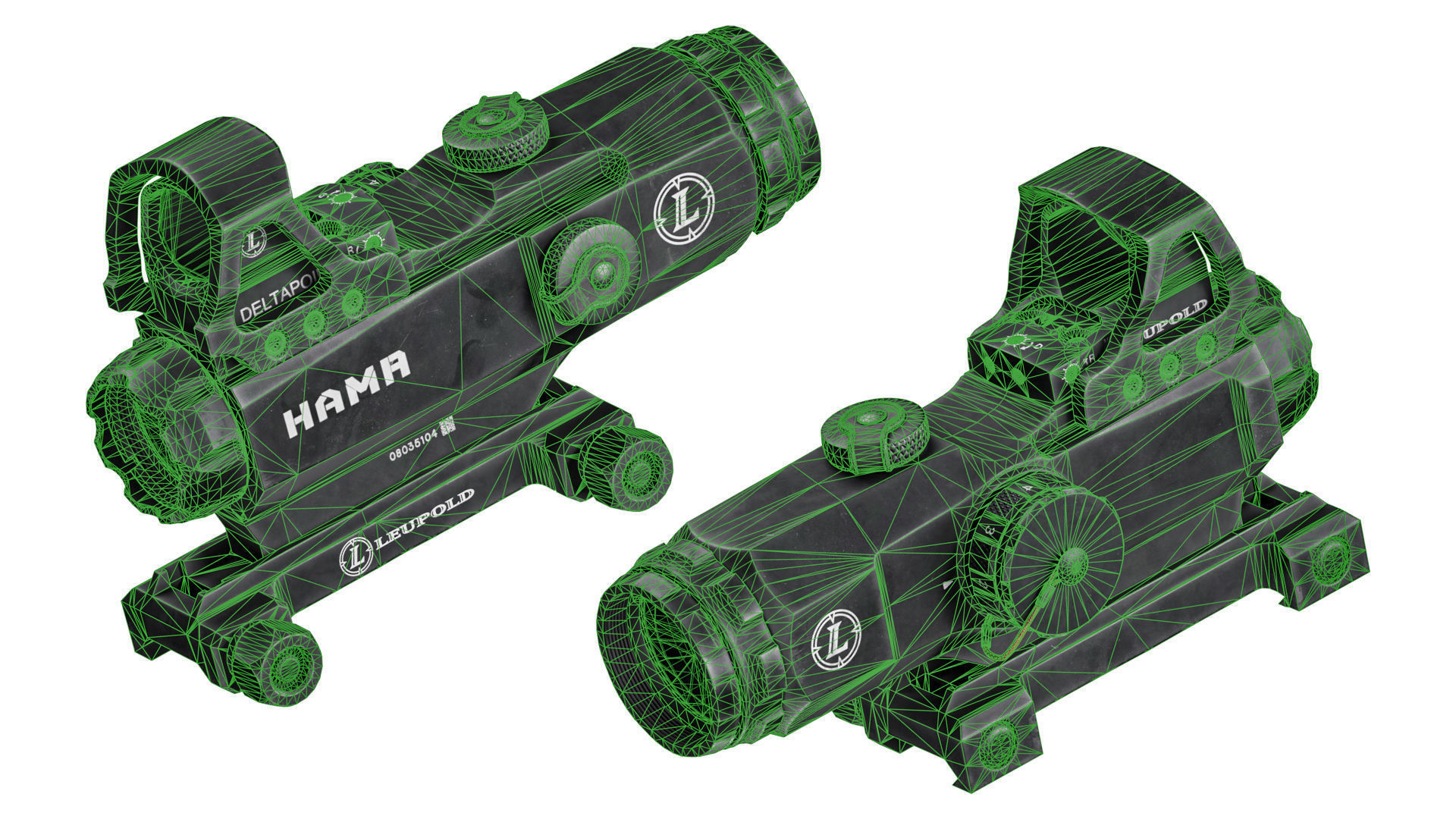 LEUPOLD MARK 4 HAMR SCOPE Low-poly 3D model_8