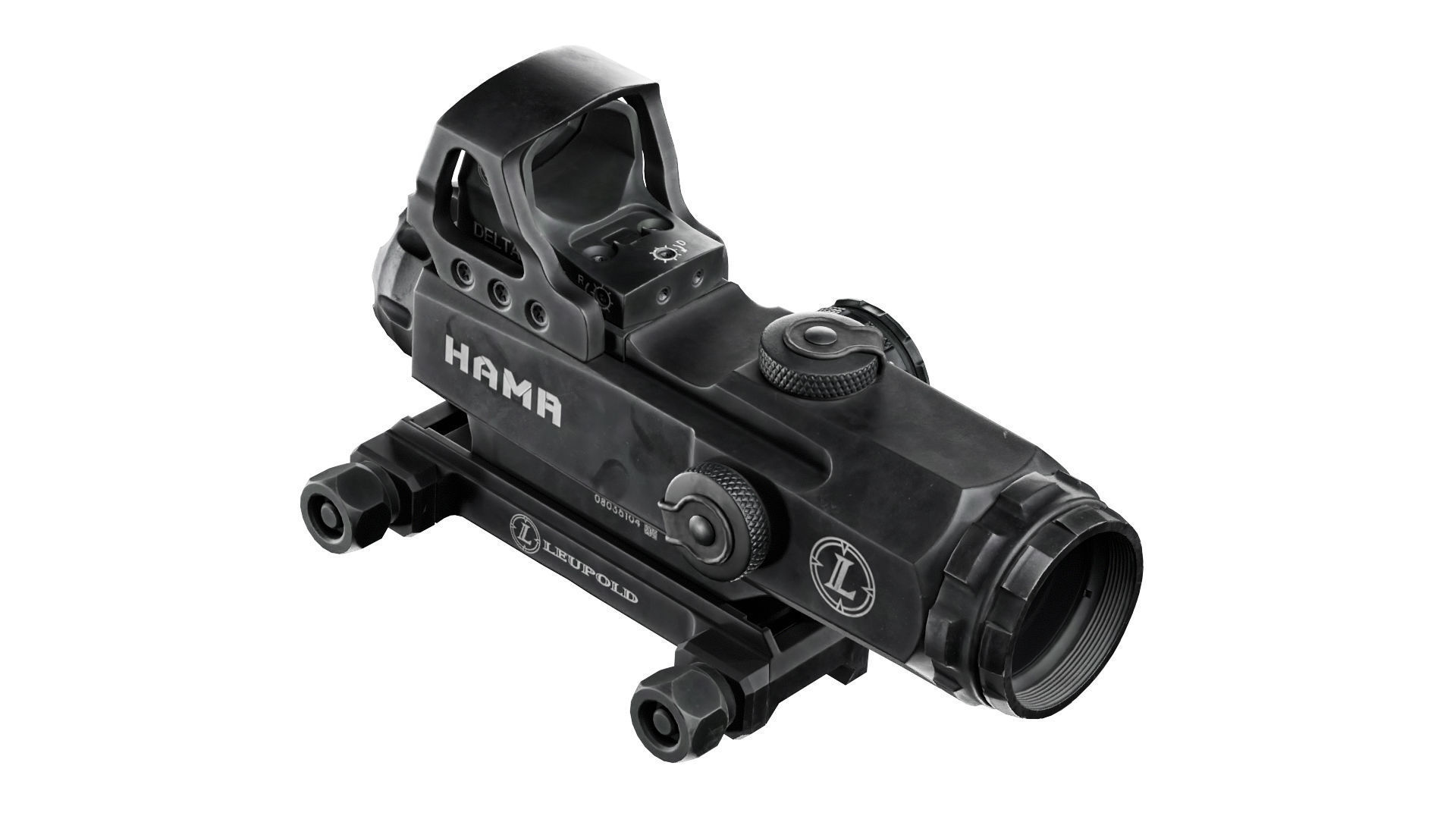 LEUPOLD MARK 4 HAMR SCOPE Low-poly 3D model_3