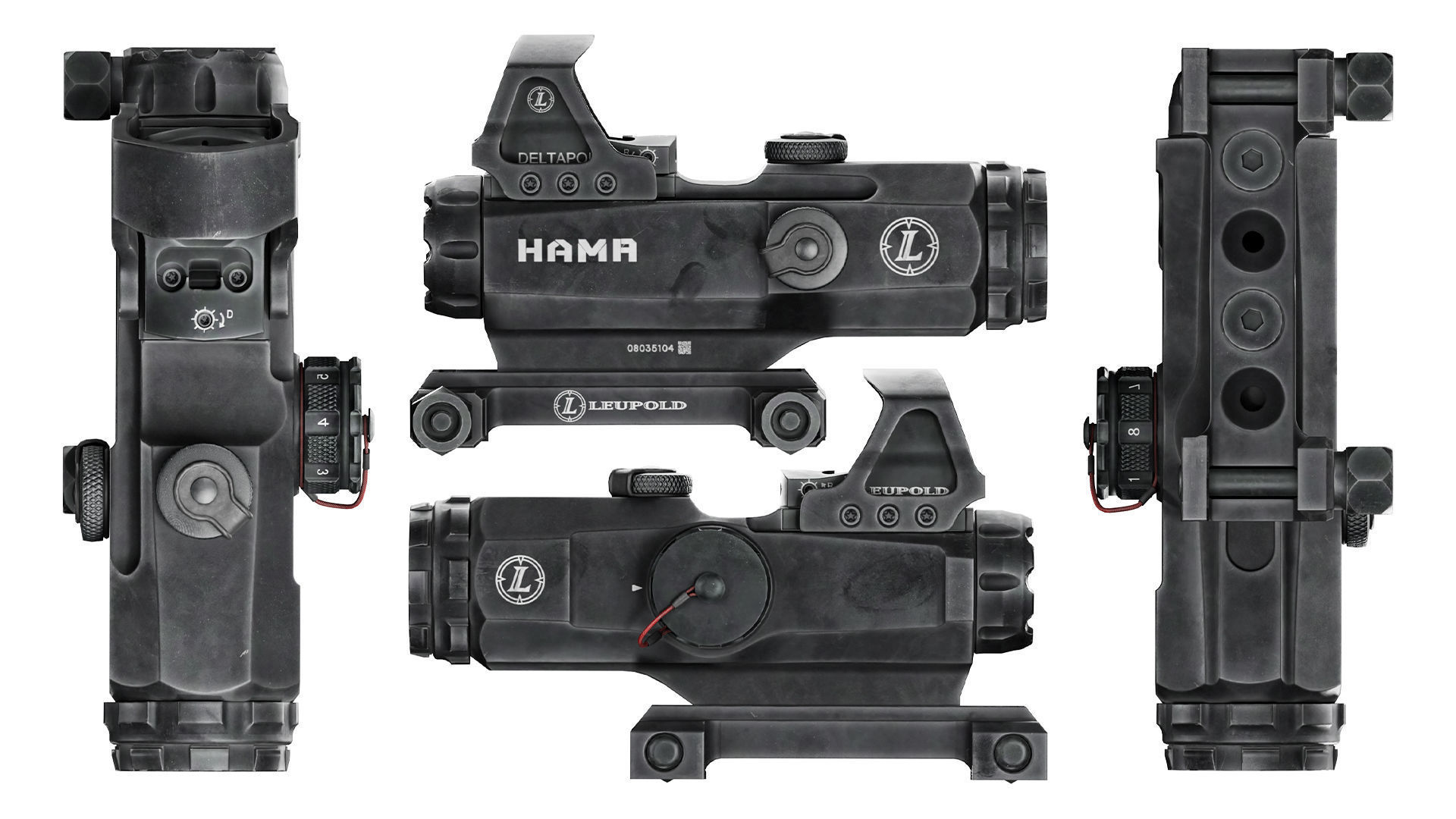 LEUPOLD MARK 4 HAMR SCOPE Low-poly 3D model_4