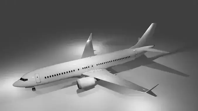 Boeing 737 Max 8 low poly 3D Model