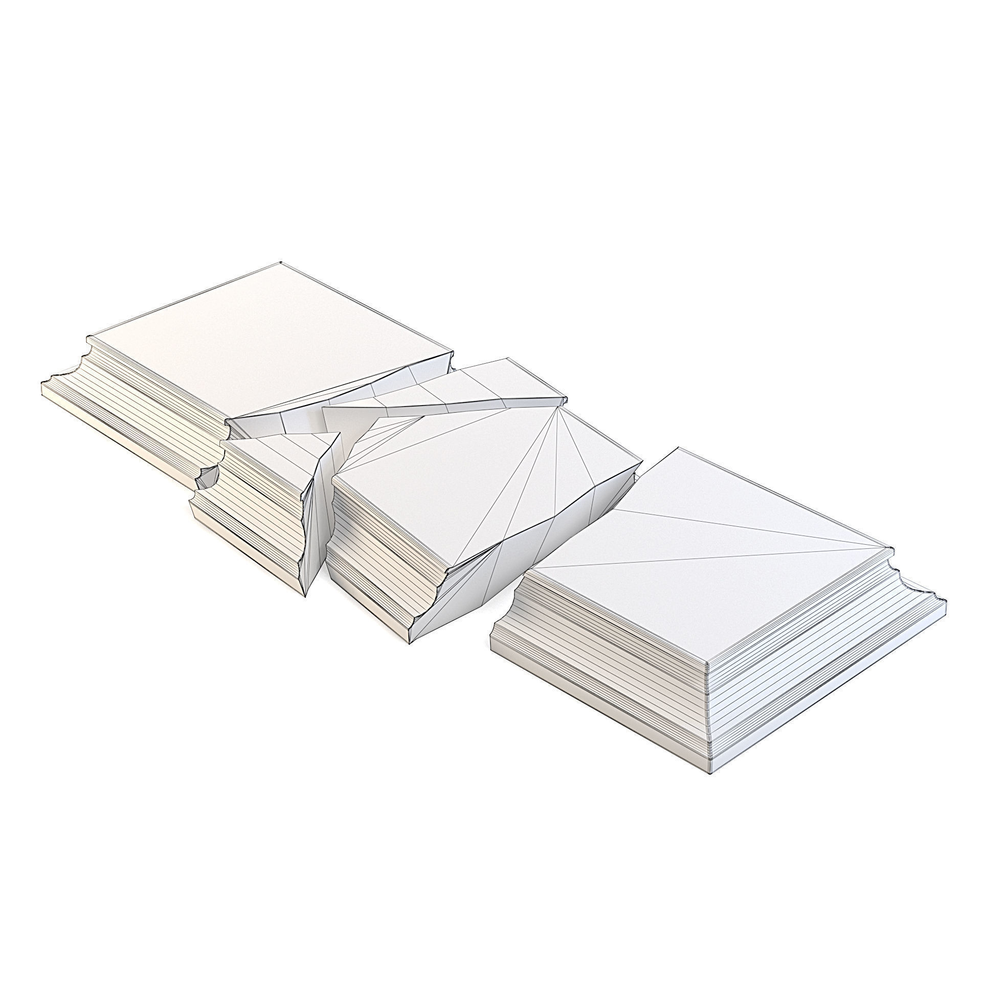 Cracked Stone Tomb Cover 3D model_1