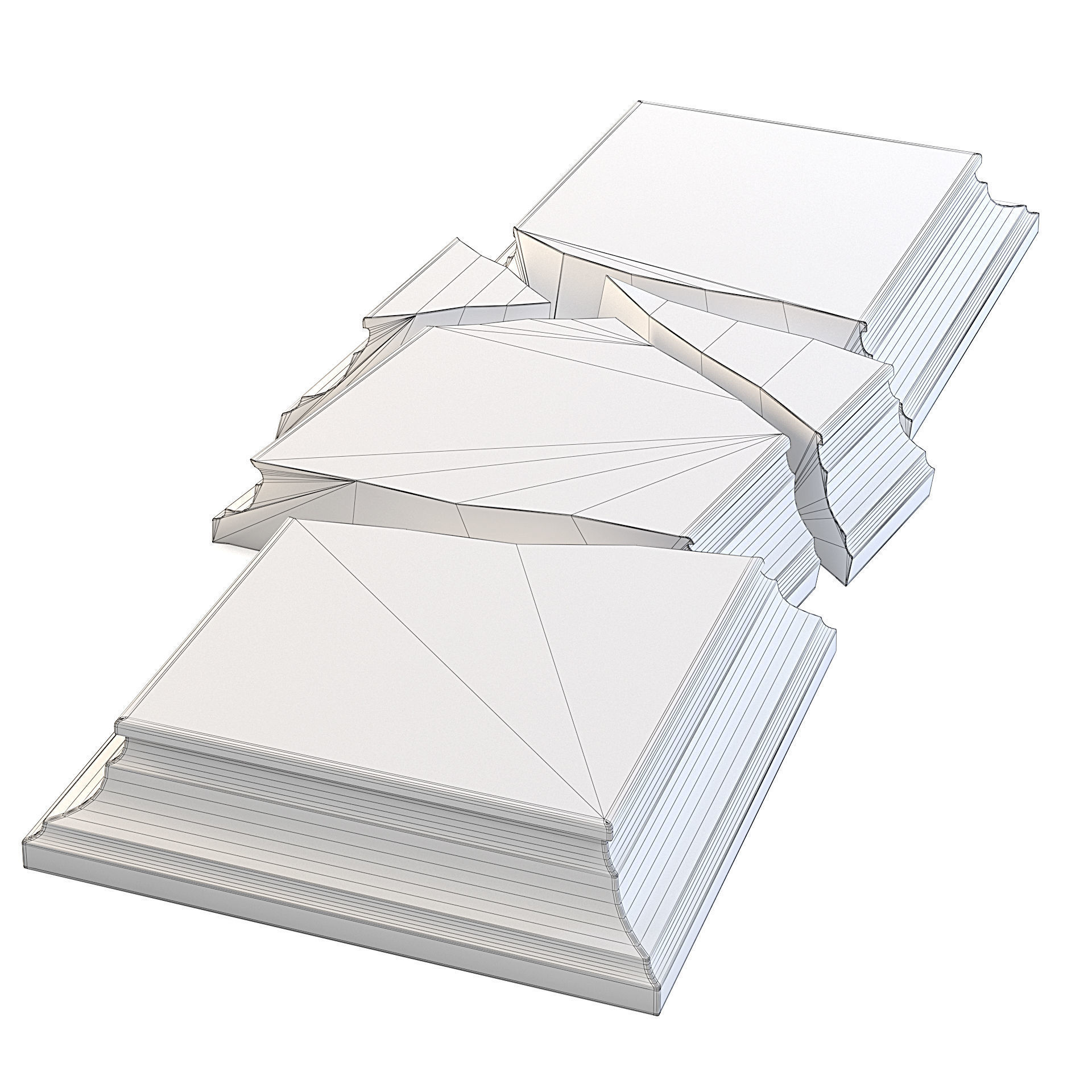 Cracked Stone Tomb Cover 3D model_5