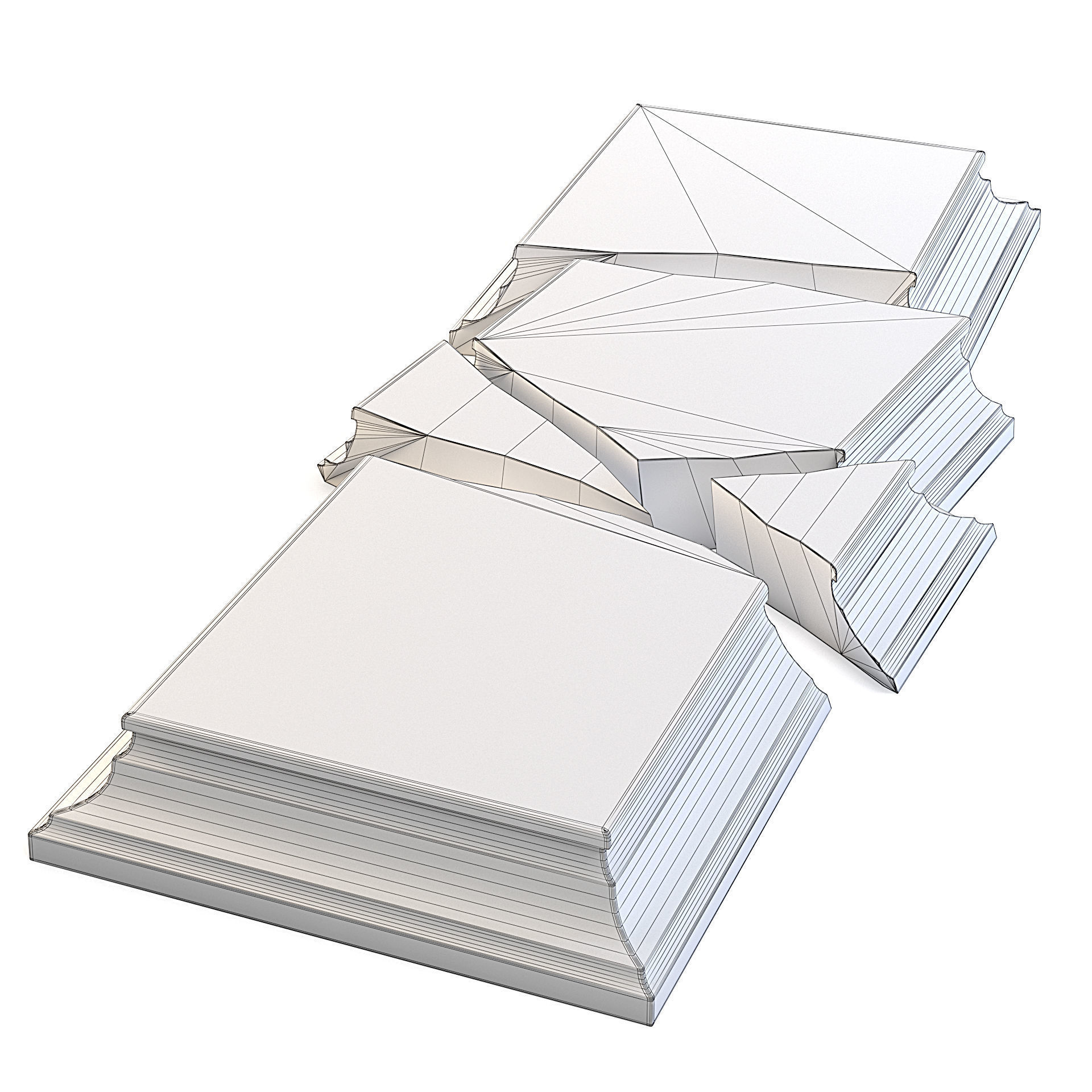 Cracked Stone Tomb Cover 3D model_6