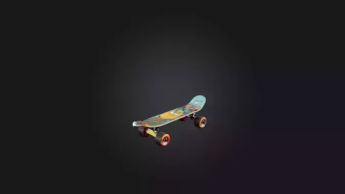 Cartoon Skateboard 3D model